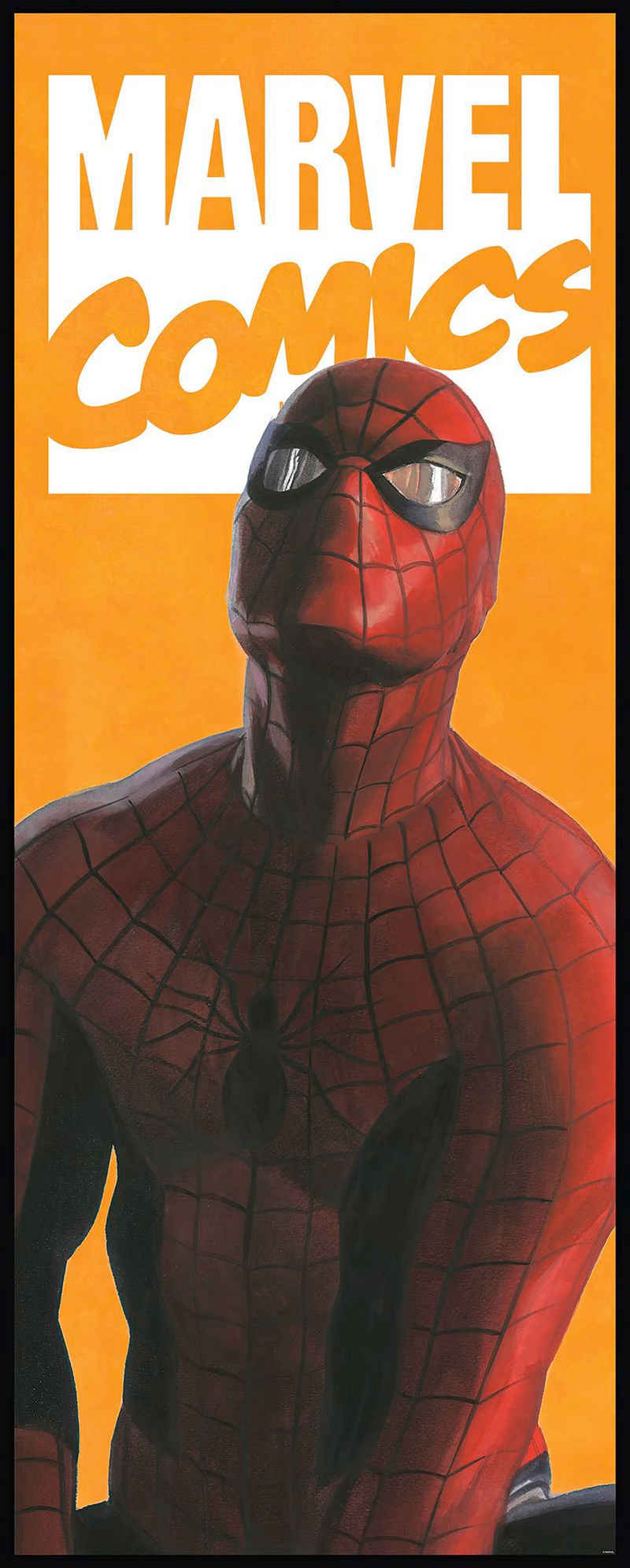 Komar Fototapete Spider-Man Comic, glatt, Comic, Retro, bedruckt, mehrfarbig, BxH: 100x250 cm