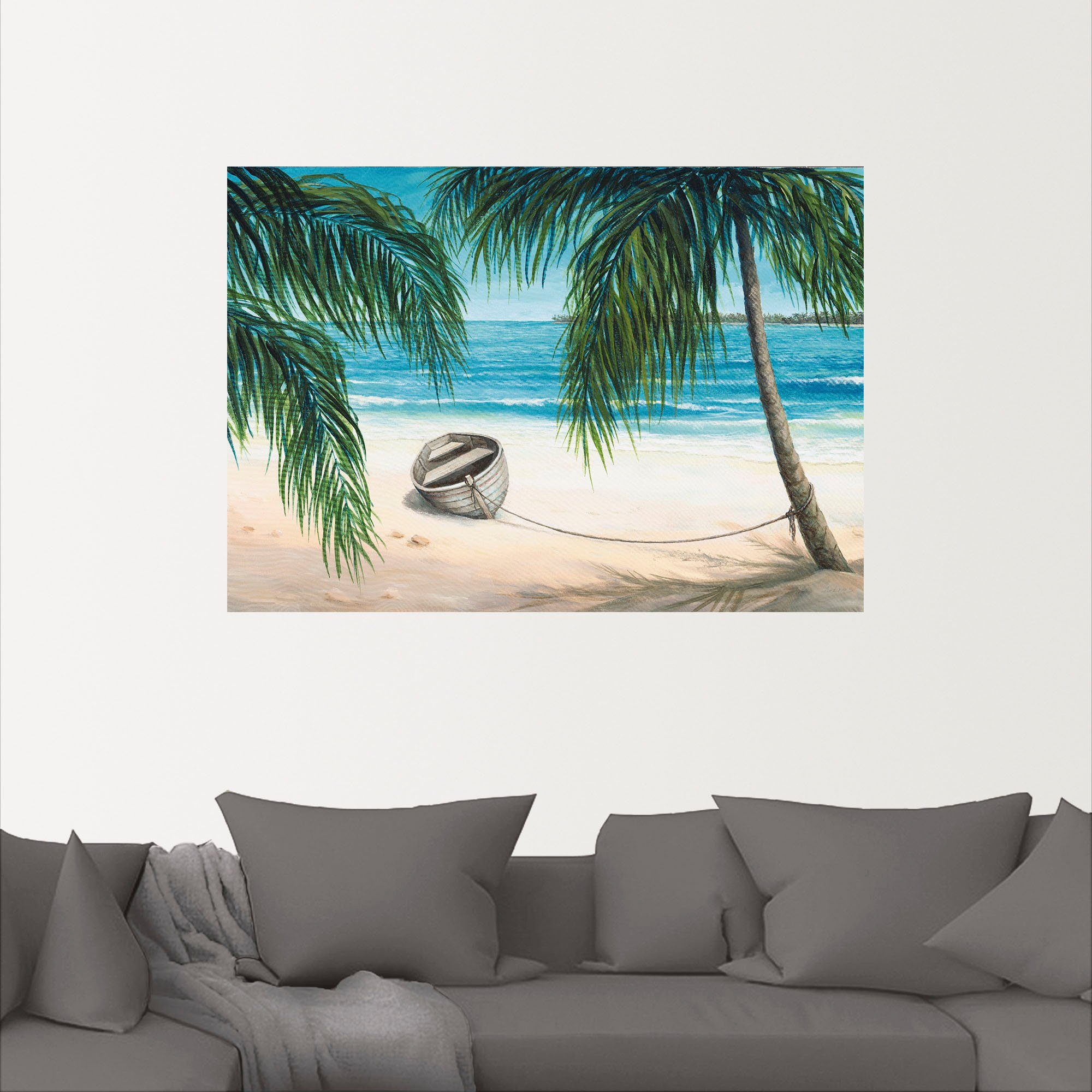 Wandbild Artland Leinwandbild, versch. Alubild, oder Strand Größen Karibik, Wandaufkleber in St), als (1 Poster