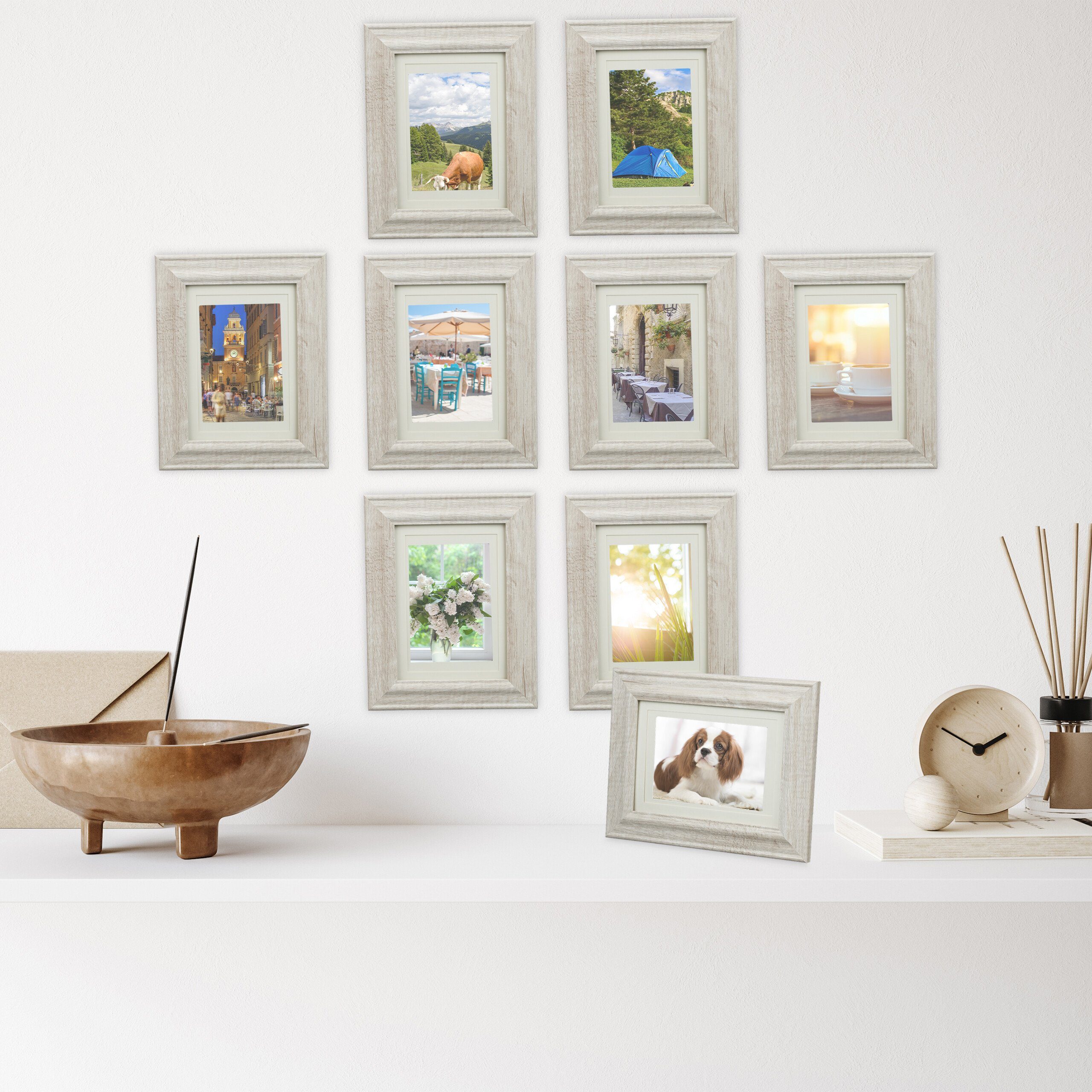 relaxdays Bilderrahmen-Set 10er Set Bilderrahmen 13x18 günstig online kaufen