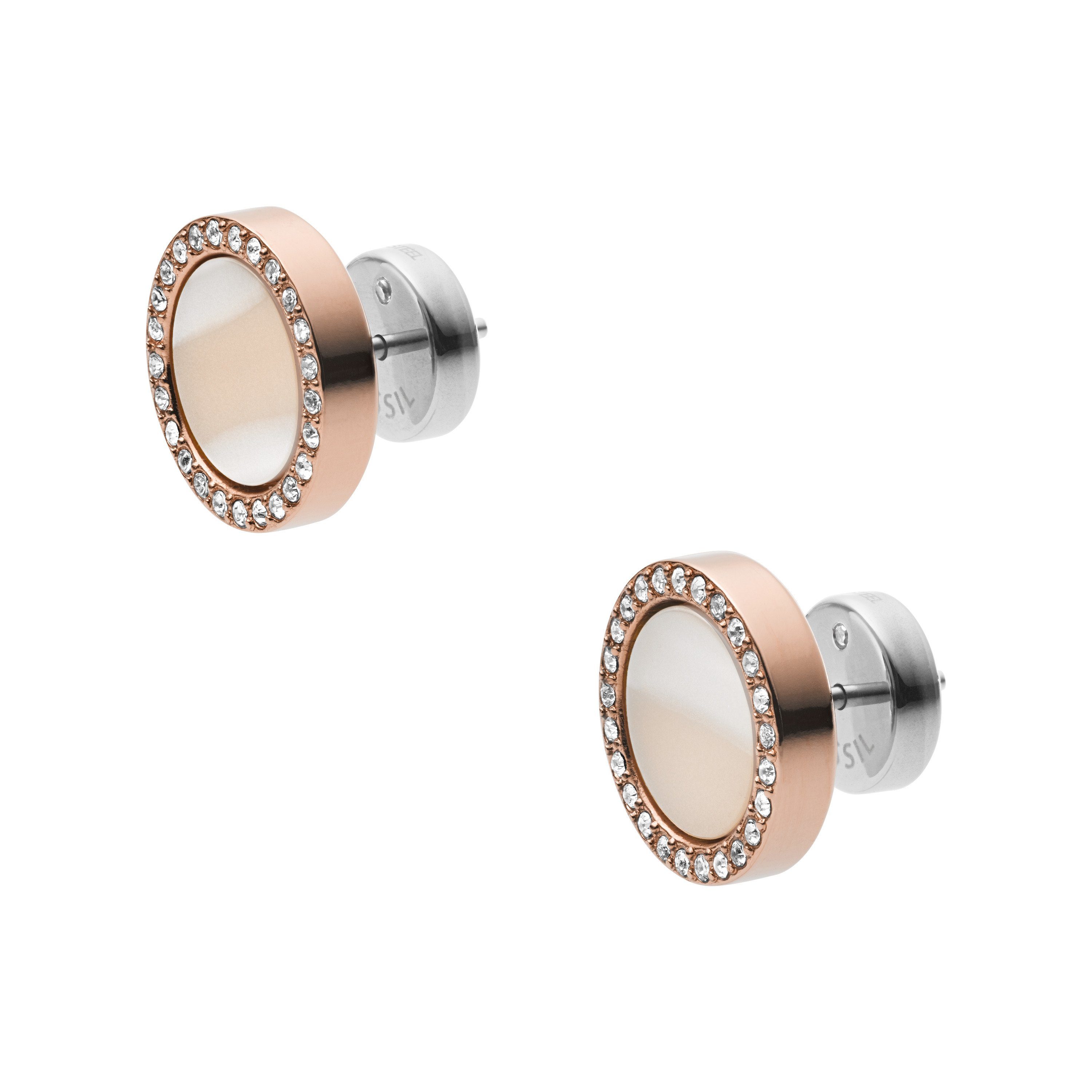 Fossil Paar Ohrstecker Ohrringe Edelstahl