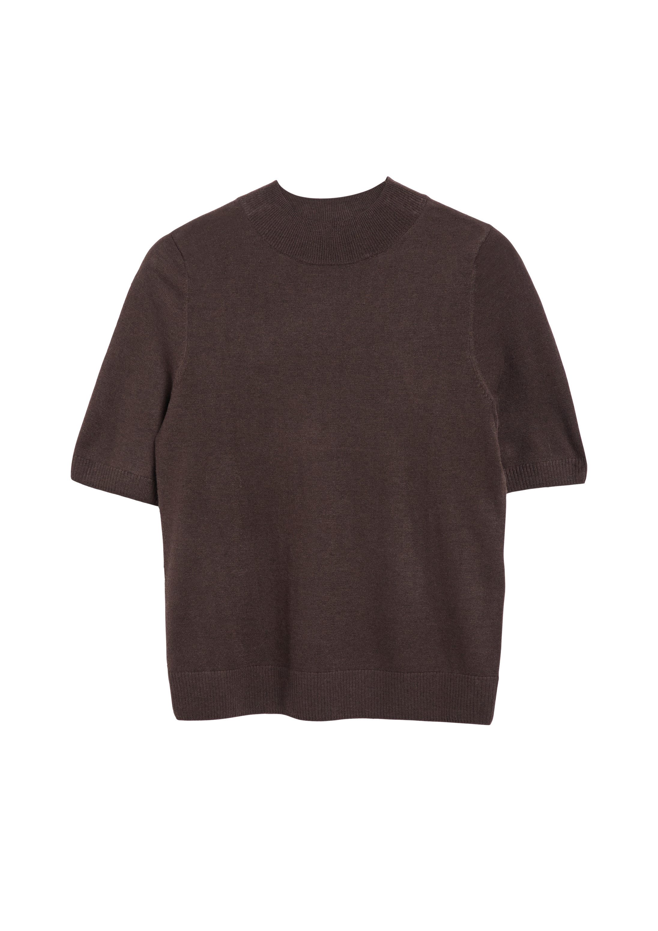 s.Oliver Kurzarmpullover Strickpullover Kurzarm-Pullover mit Rippblende