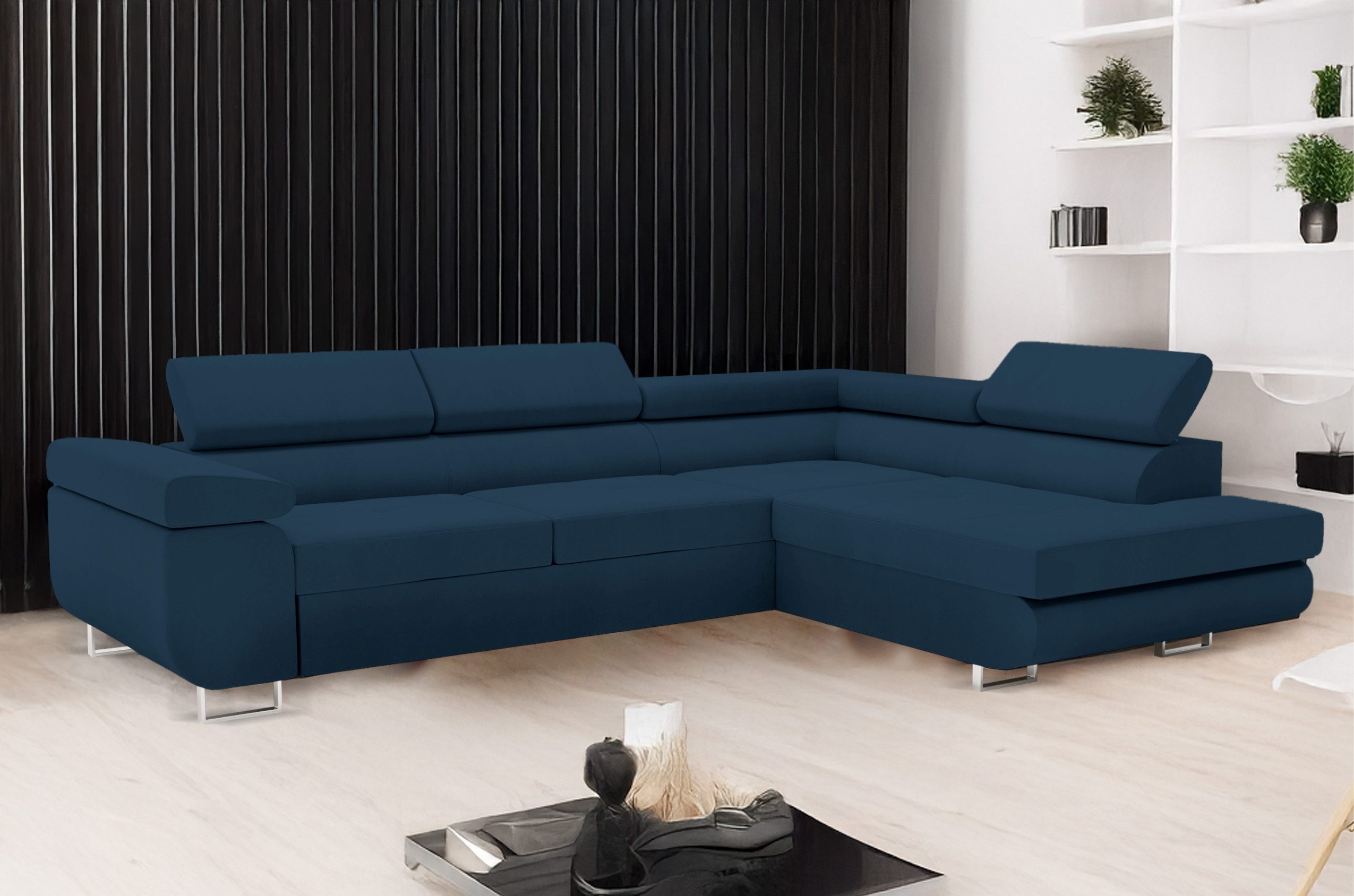 Goldstoff Ecksofa hochwertiges Sofa mit Schlaffunktion, günstig online kaufen
