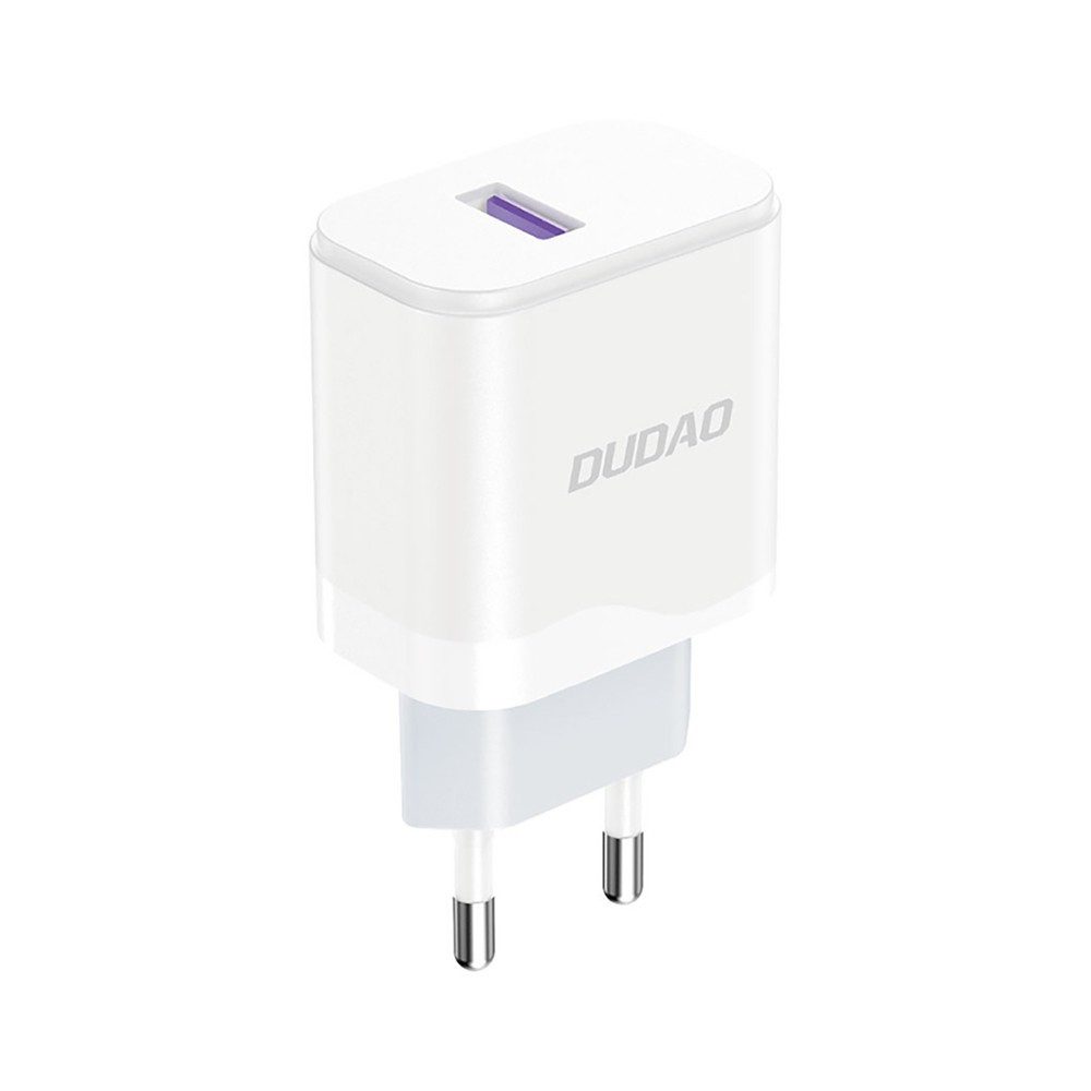 Dudao Schnellladegerät Steckernetzteil Ladeadapter USB-Ladegerät (3000.0 mA, Spar-Set, 1-tlg., 86 g kompakt, 18 W, Power Delivery, Quick Charge 3.0, stoßfest)
