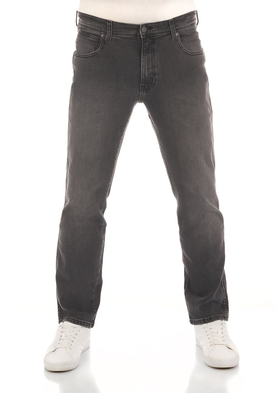 Grey Denim Herren mit Texas Jeanshose (WSS1HT24G) Super Straight-Jeans Hose Wrangler Stretch Regular Stretch Fit