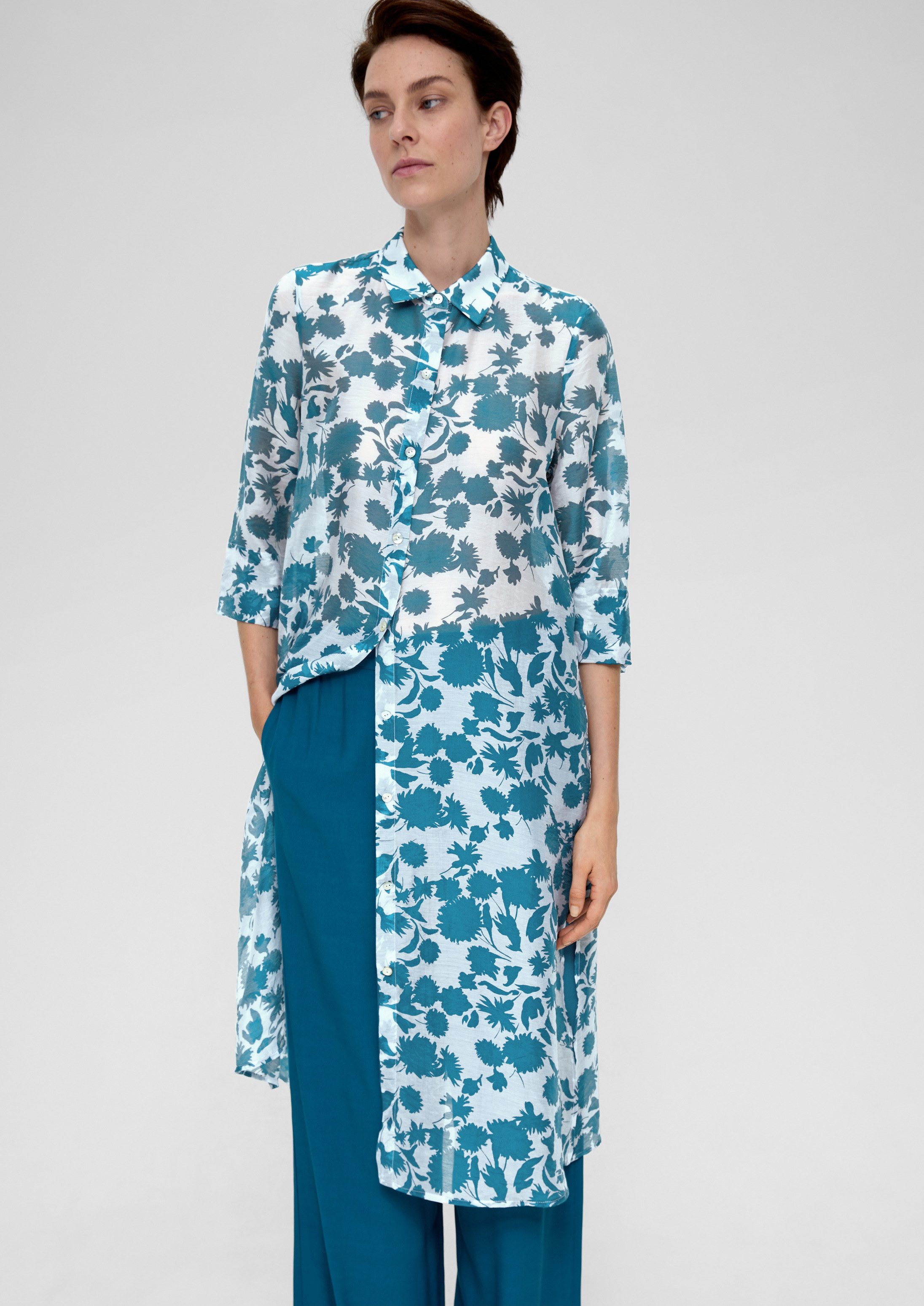 s.Oliver Kurzarmbluse Bluse Blusenkleid aus Lyocellmix