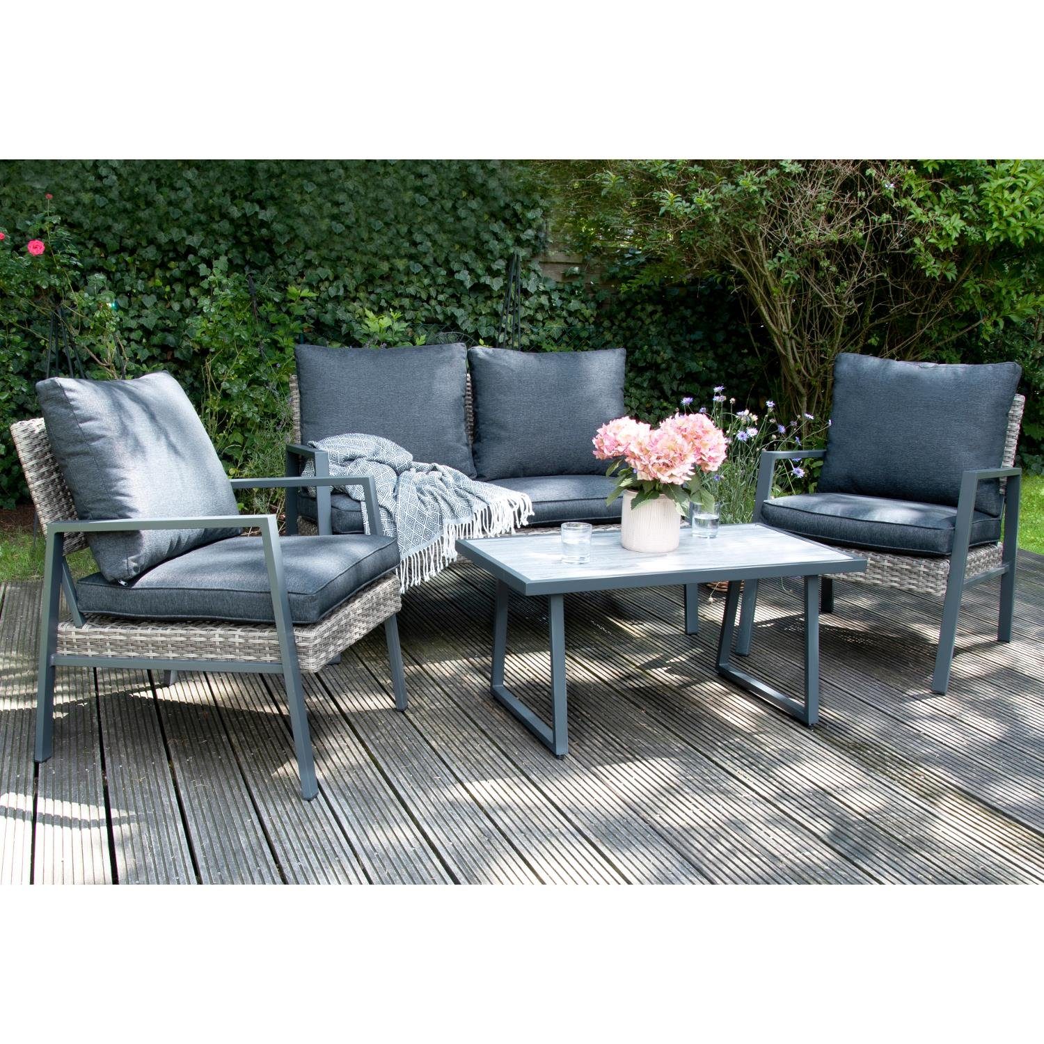 Green Spirit Loungeset »GartenmöbelSet Nizza«, (Set, 4tlg., Set