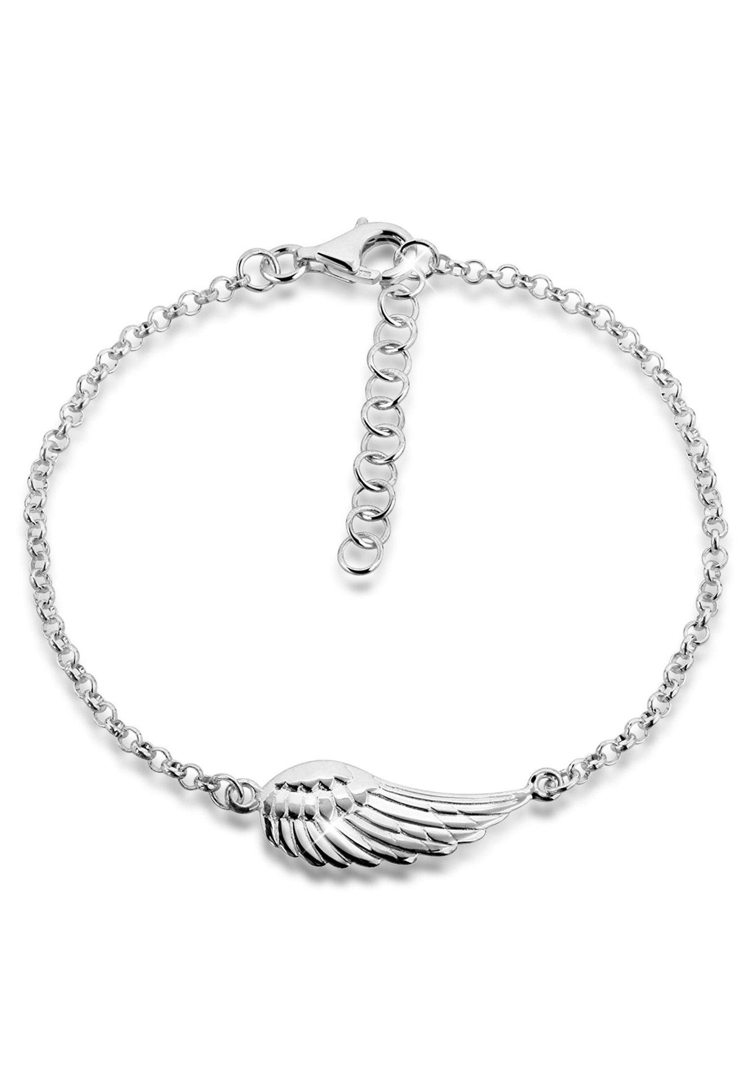 Nenalina Armband Flügel Anhänger Schutzengel 925 Silber, Flügel
