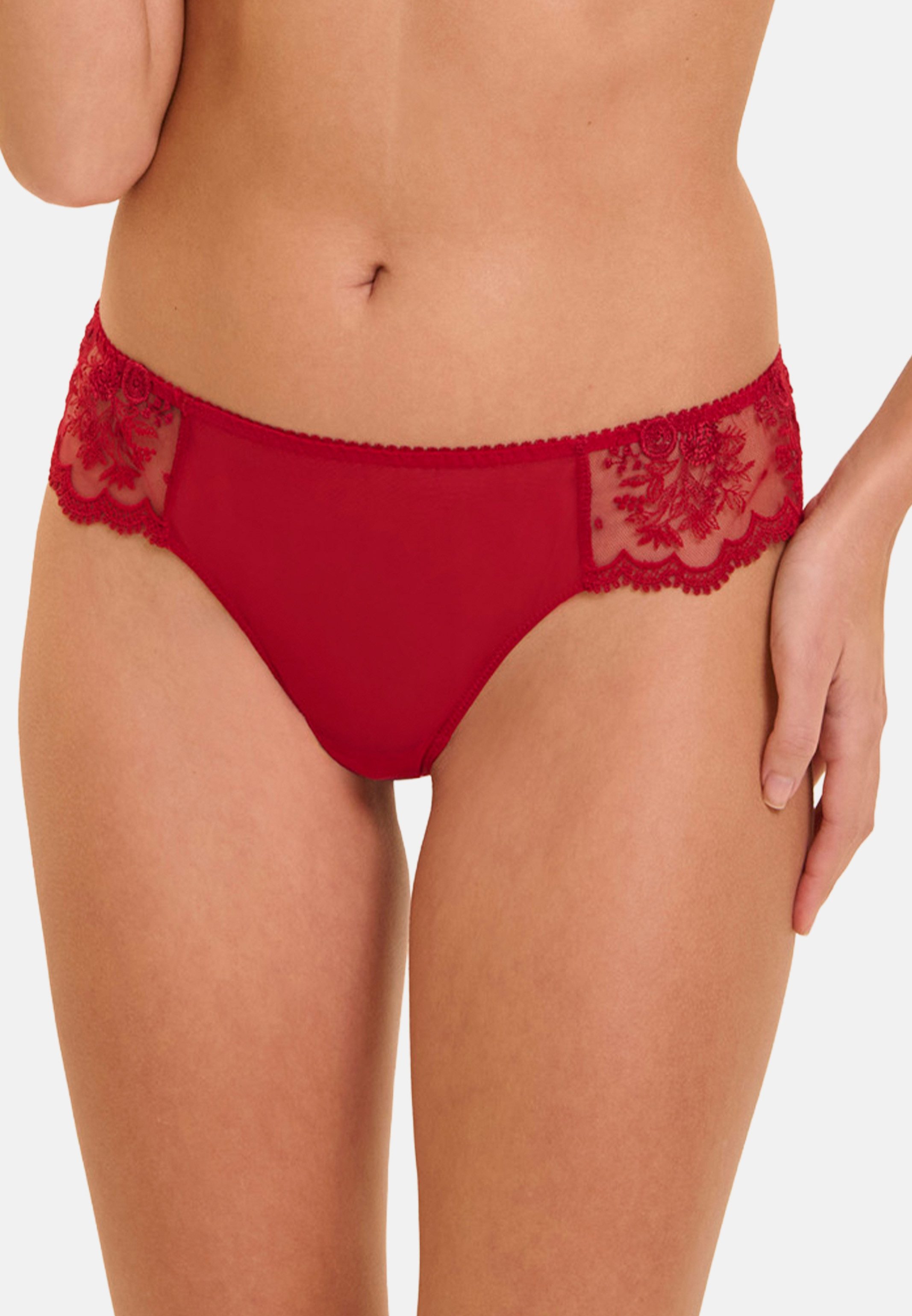 SIMONE PERELE Tanga Intrigue (1-St) Tanga - Leicht transparent - Florale Stickerei, Transparenter Tüll