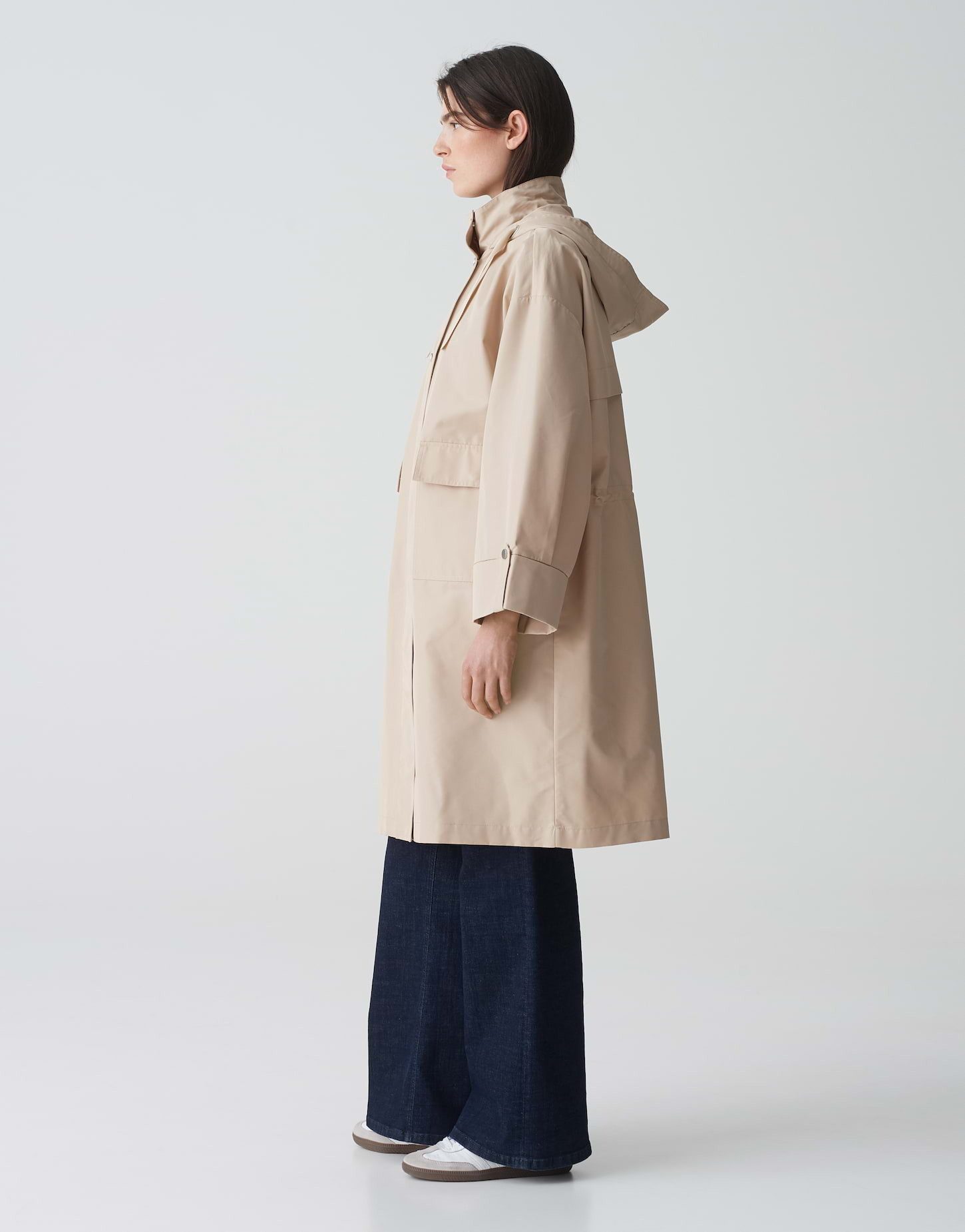 OPUS Parka Parka HILLA Oversize mit wasserabweisender Textur