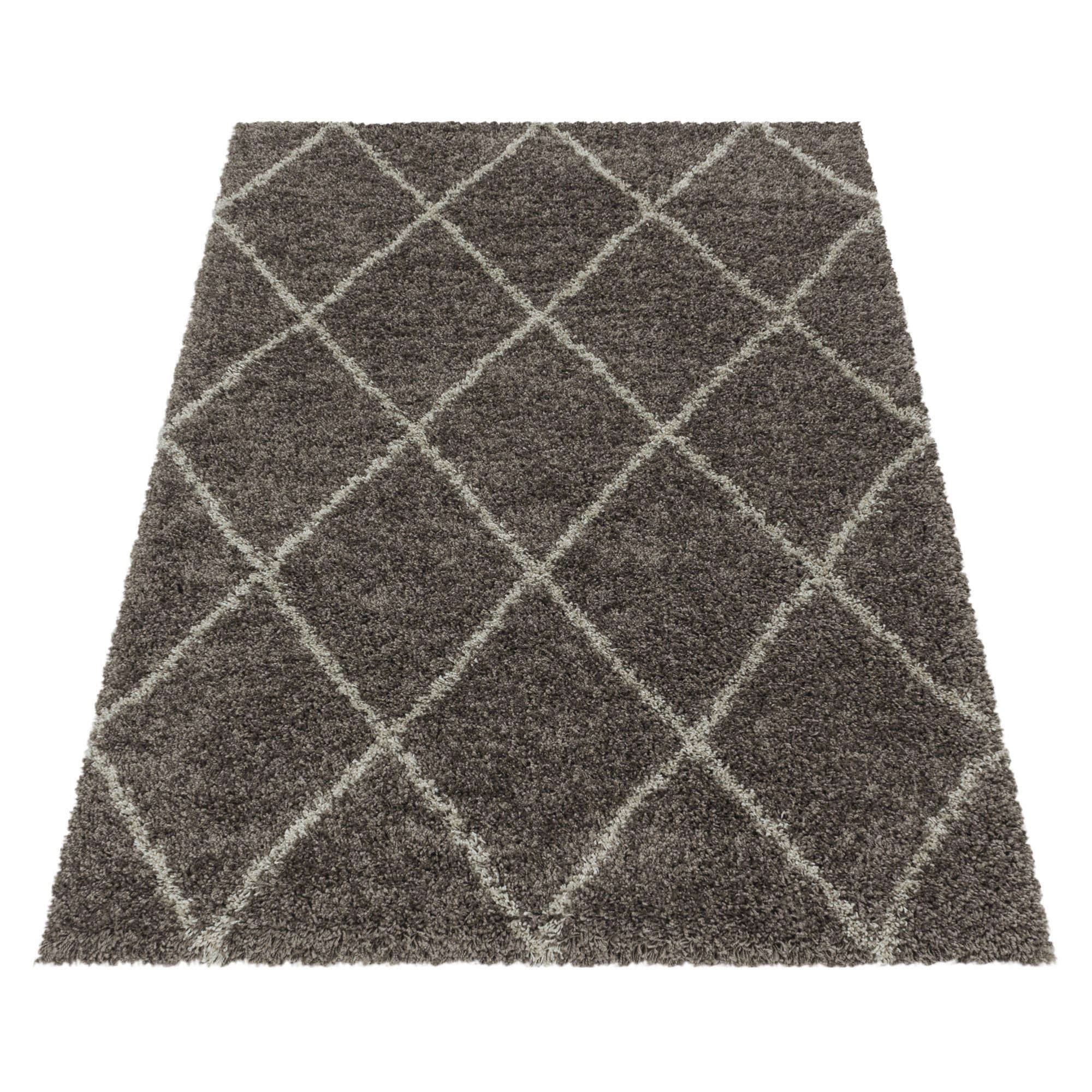 Carpettex Hochflor-Teppich Rauten Design, Läufer, Höhe: günstig online kaufen