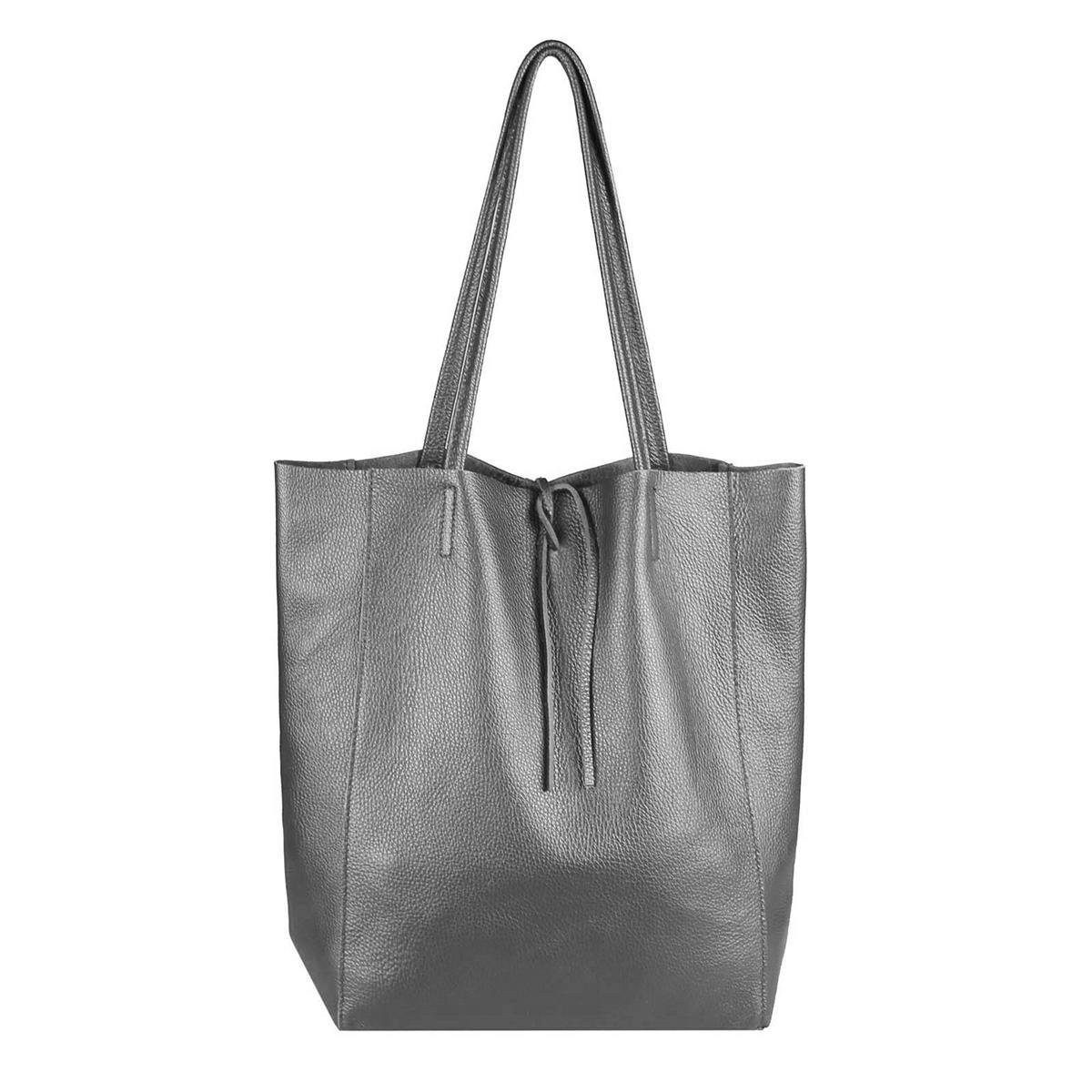 ITALYSHOP24 Schultertasche Made in Italy Damen Premium Leder SHOPPER Tasche günstig online kaufen