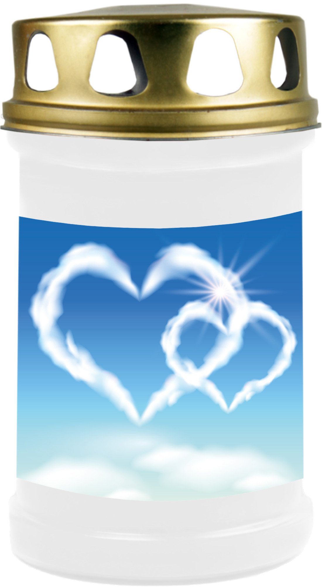 HS Candle Grabkerze GK-04210 (1-tlg), Grabkerze Brenndauer 48 Stunden mit Motiven