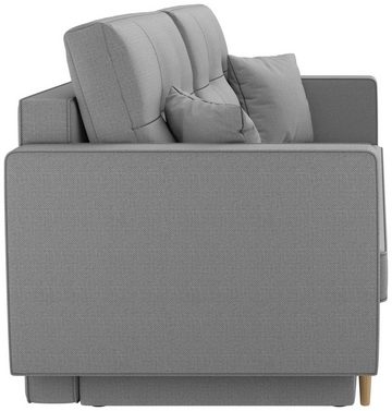 99rooms 3-Sitzer Talvera, 2-Sitzer Sofa, mit Bettfunktion und Bettkasten, Modern Design, frei im Raum stellbar, made in Europa, mit Bonellfederkern