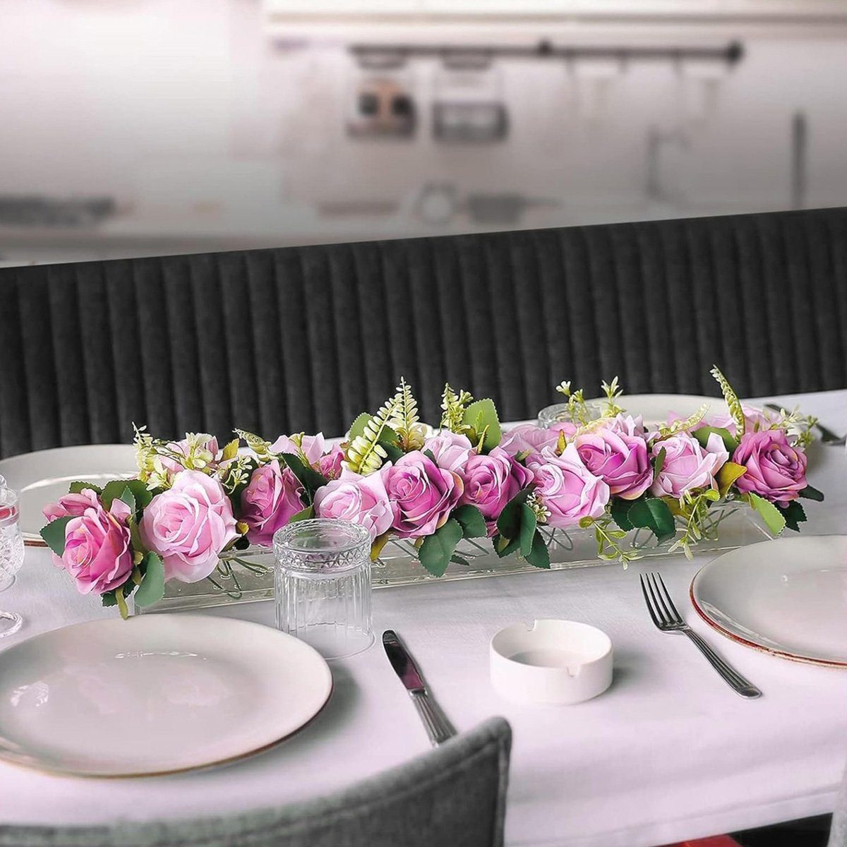 klarem aus einfache Blumenornament, 24 Vase Abnehmbarer Löchern, rechteckiges Reinigung, mit Acryl Deckel Hydrokultur-Blumentopf Blumentopf götäzer für