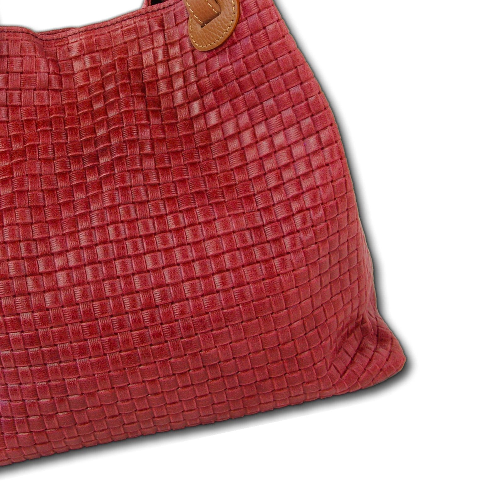 Toscanto Handtasche Toscanto Tasche dunkelrot, bordeaux (Handtasche), Damen Leder Handtasche, Umhängetasche, dunkelrot, bordeaux ca. 31cm