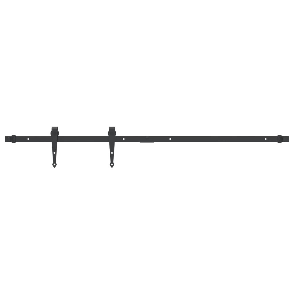 vidaXL Schrankeinsatz Mini Schiebetürbeschlag Set für Schranktüren 122 cm Carbonstahl (2 St)