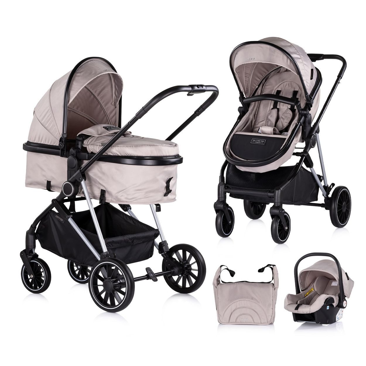 Kombi-Kinderwagen Kinderwagen Aura 3 in 1
