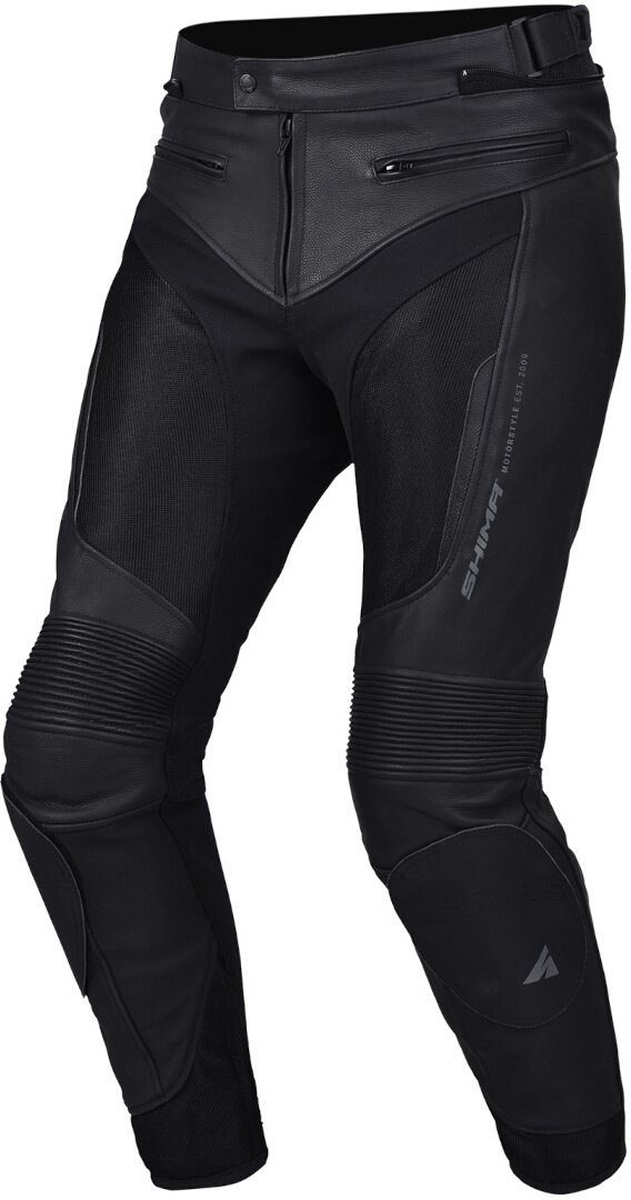 SHIMA Motorradhose Piston Motorrad Leder- / Textilhose Knieprotektoren enthalten
