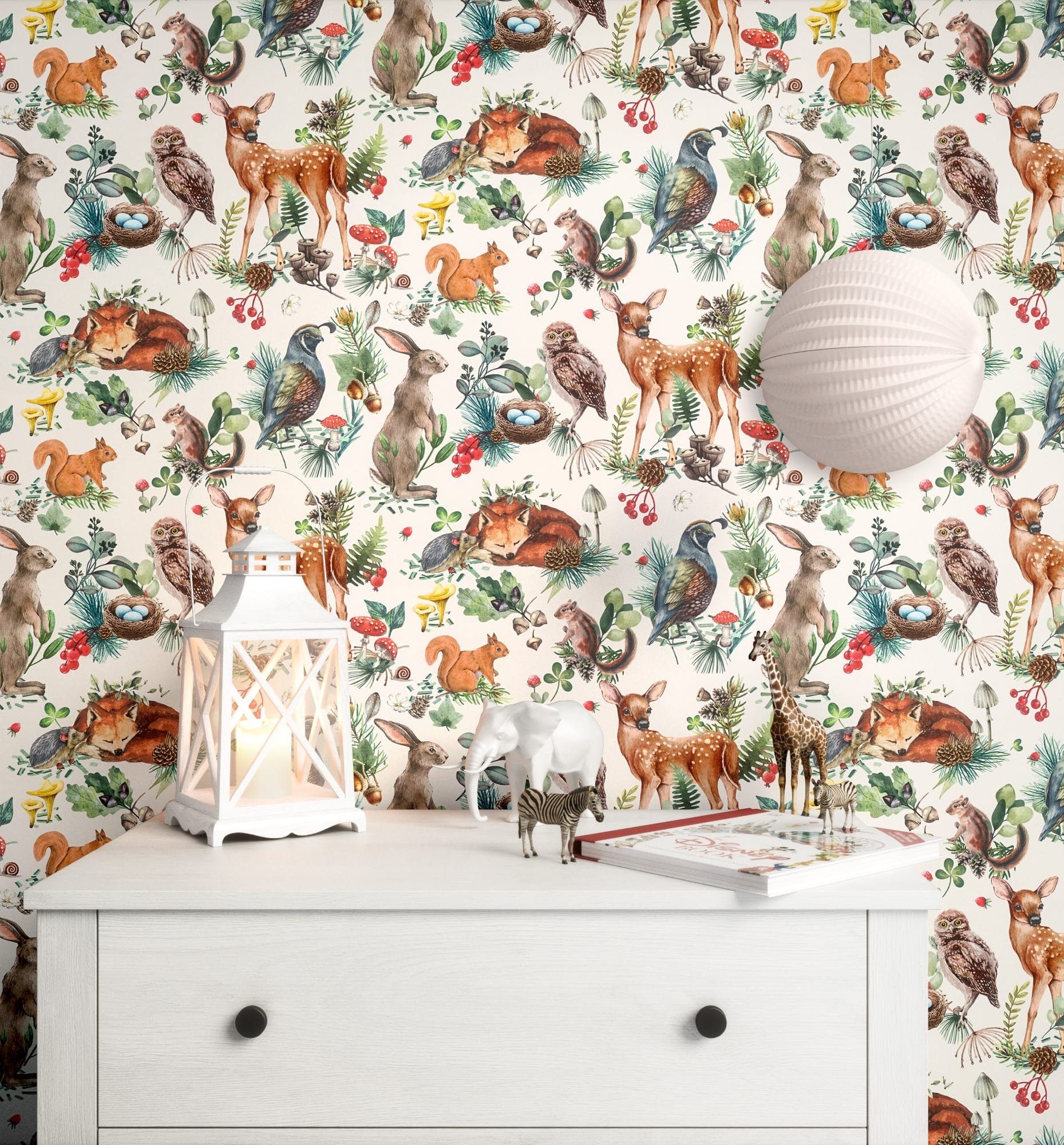 Newroom Vliestapete, Creme Tapete Kinder Tiere günstig online kaufen