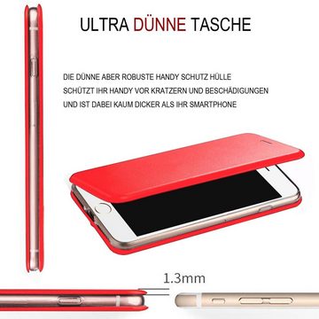 Numerva Handyhülle Hard Cover Etui für Xiaomi Redmi 8, Flip Cover Schutz Hülle Tasche