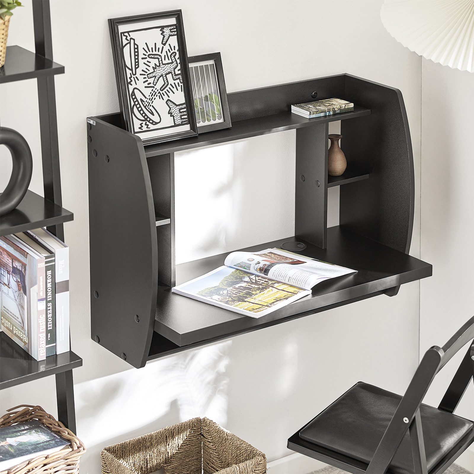 SoBuy Schreibtisch FWT18, Regal-Schreibtisch, Bürotisch, Laptoptisch, Wandtisch Wandschrank Computertisch Kinderschreibtisch – Bild 5 von 5