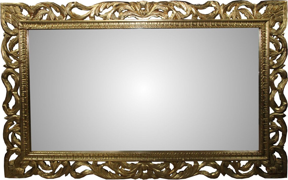 Casa Padrino Barockspiegel Barock Spiegel Gold Handgefertigt 160 x 100 cm - Holzspiegel - Barock Möbel