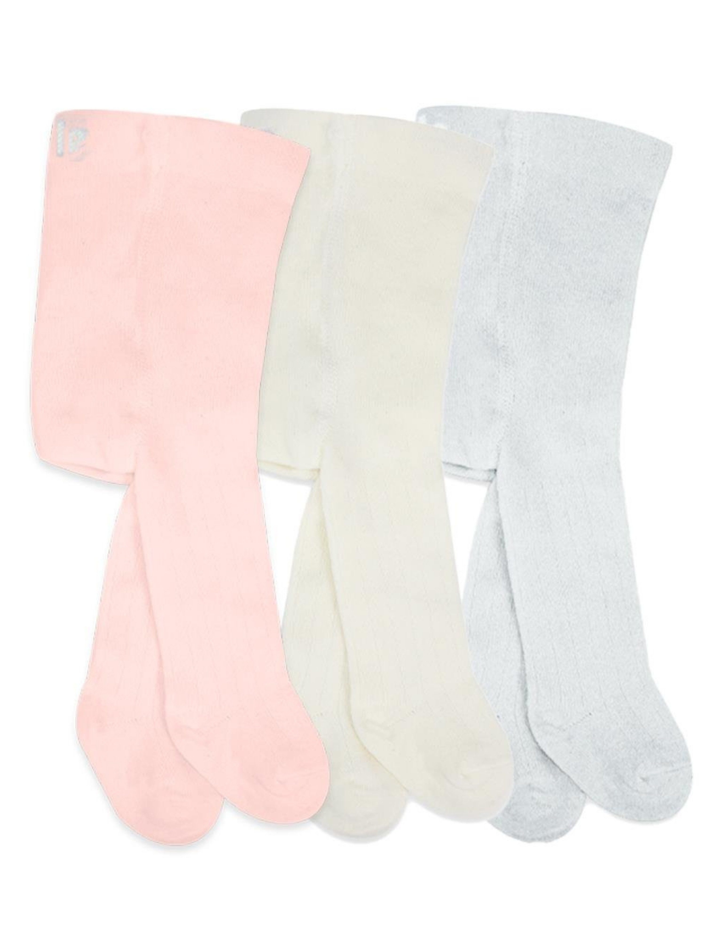 bistyle Strumpfhose für Neugeborene Jungen Mädchen Unisex Babystrumpfhosen (Set 3 St. 3er-Pack) GOTS-zertifiziert, Bio-Baumwolle, bis 3 Jahre