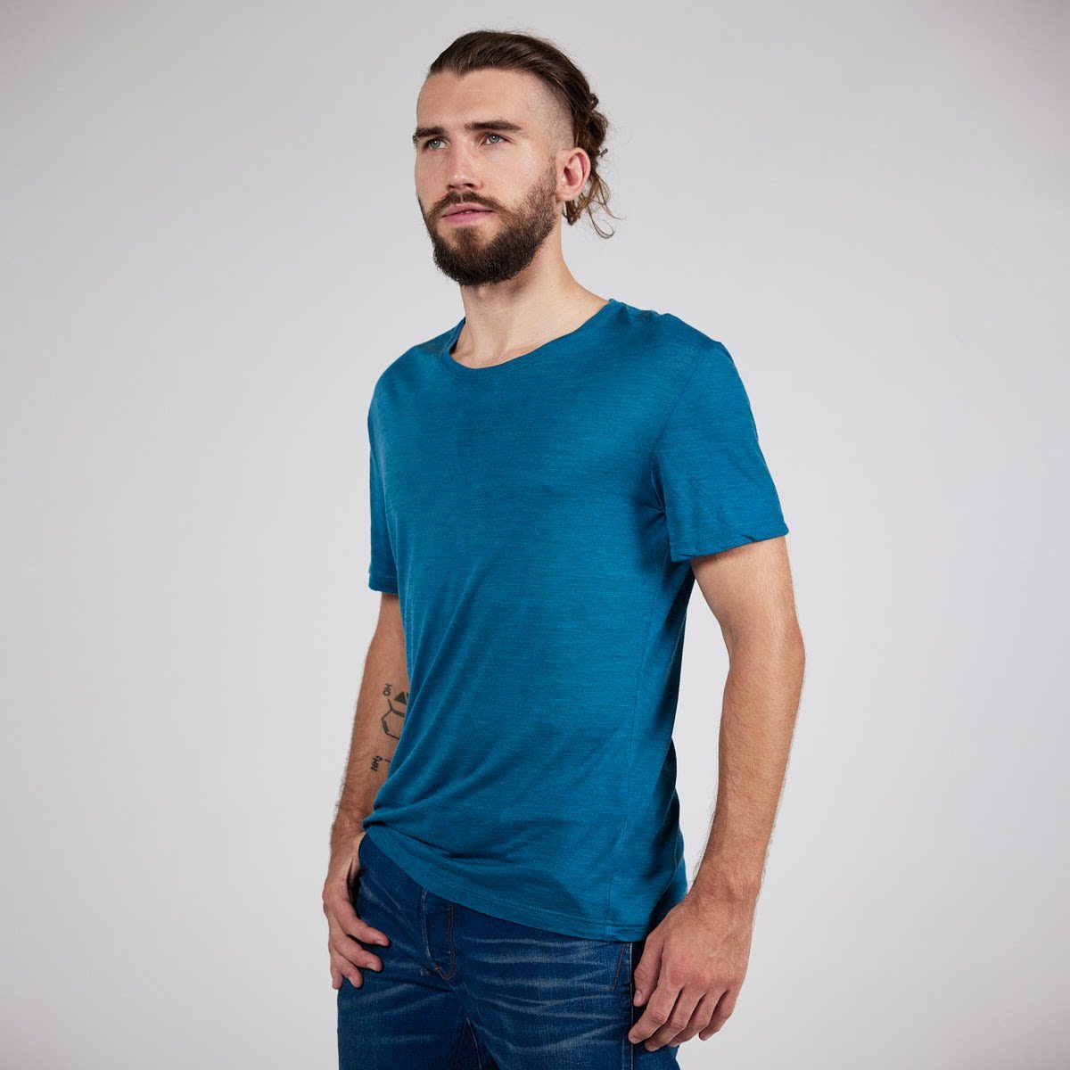 Ein schöner Fleck Gletscherblau Merino Über T-Shirt Schöner Berge Erde Alle Fleck Ein M Erde