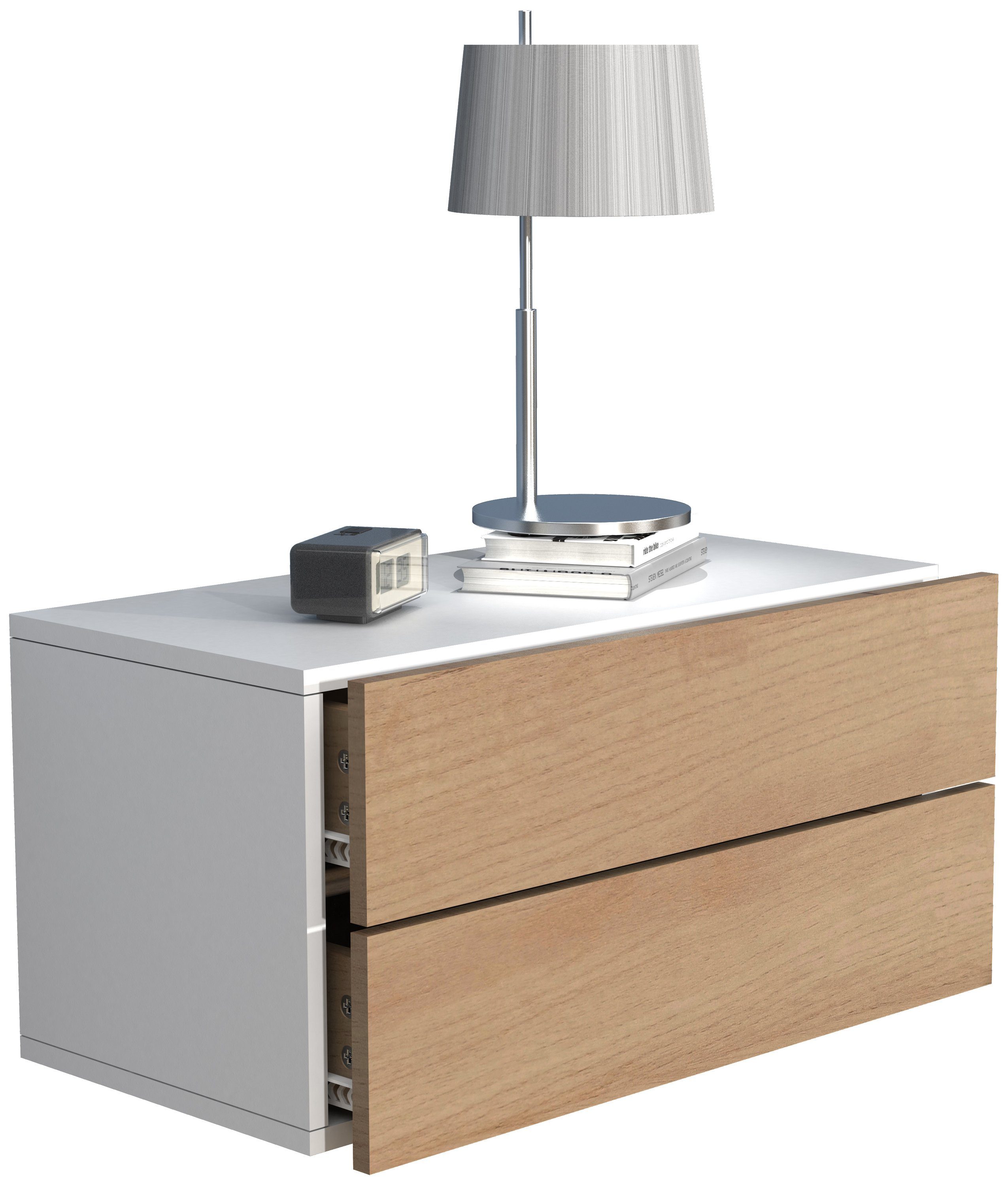VCM Nachttisch Holz Wandschublade Wand Hänge günstig online kaufen