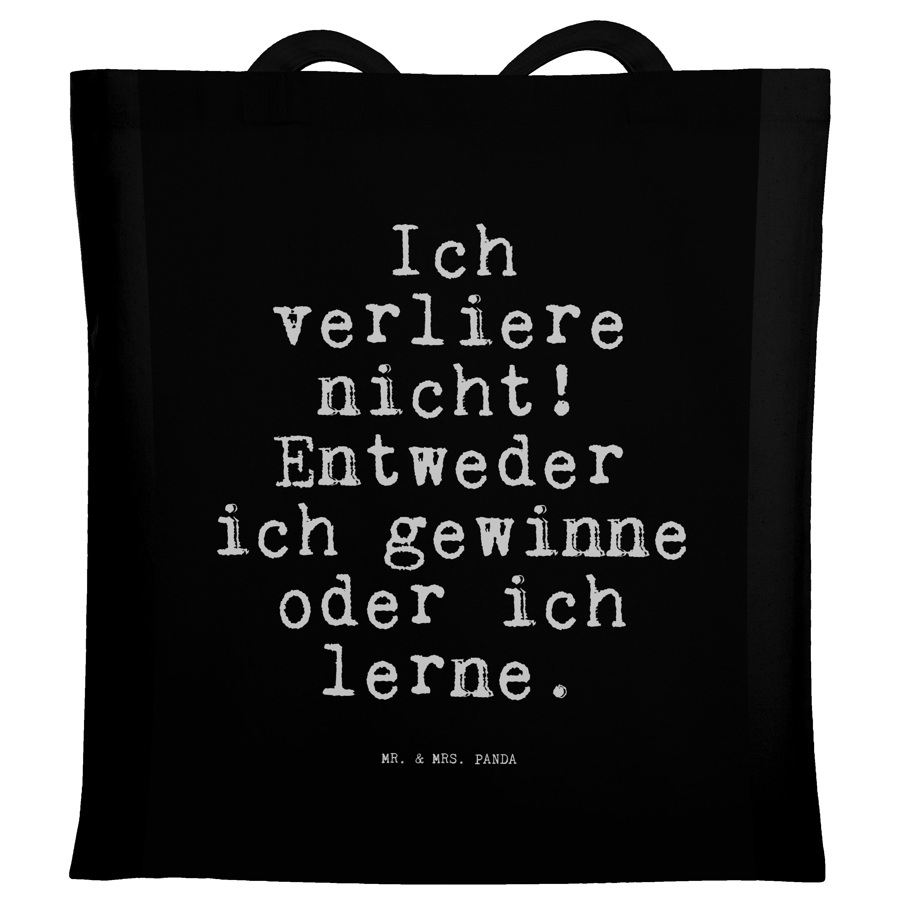 Mr. & Mrs. Panda Tragetasche »Ich verliere nicht! Entweder... Schwarz