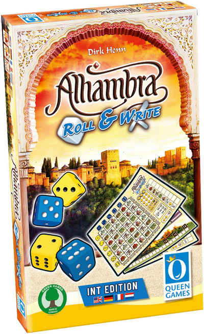Queen Games Spiel, Familienspiel Alhambra Roll & Write, Made in Europe