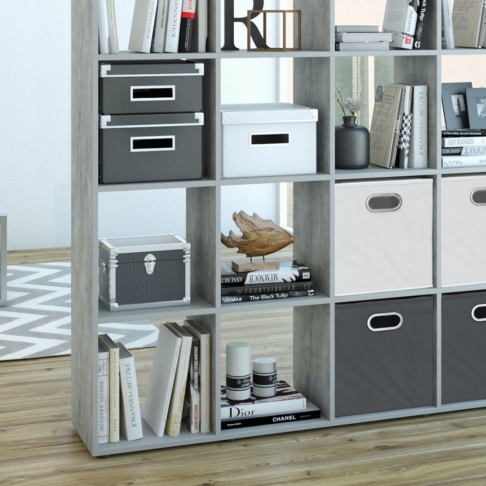 Vicco Raumteiler Karree, Grau/Grau, 138.5 x 142.5 cm, verstellbar