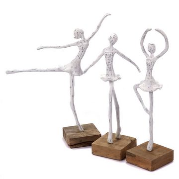 CREEDWOOD Skulptur BALLERINA SKULPTUR "BALLETT II", Weiß, Ballett Tänzerin Pirouette