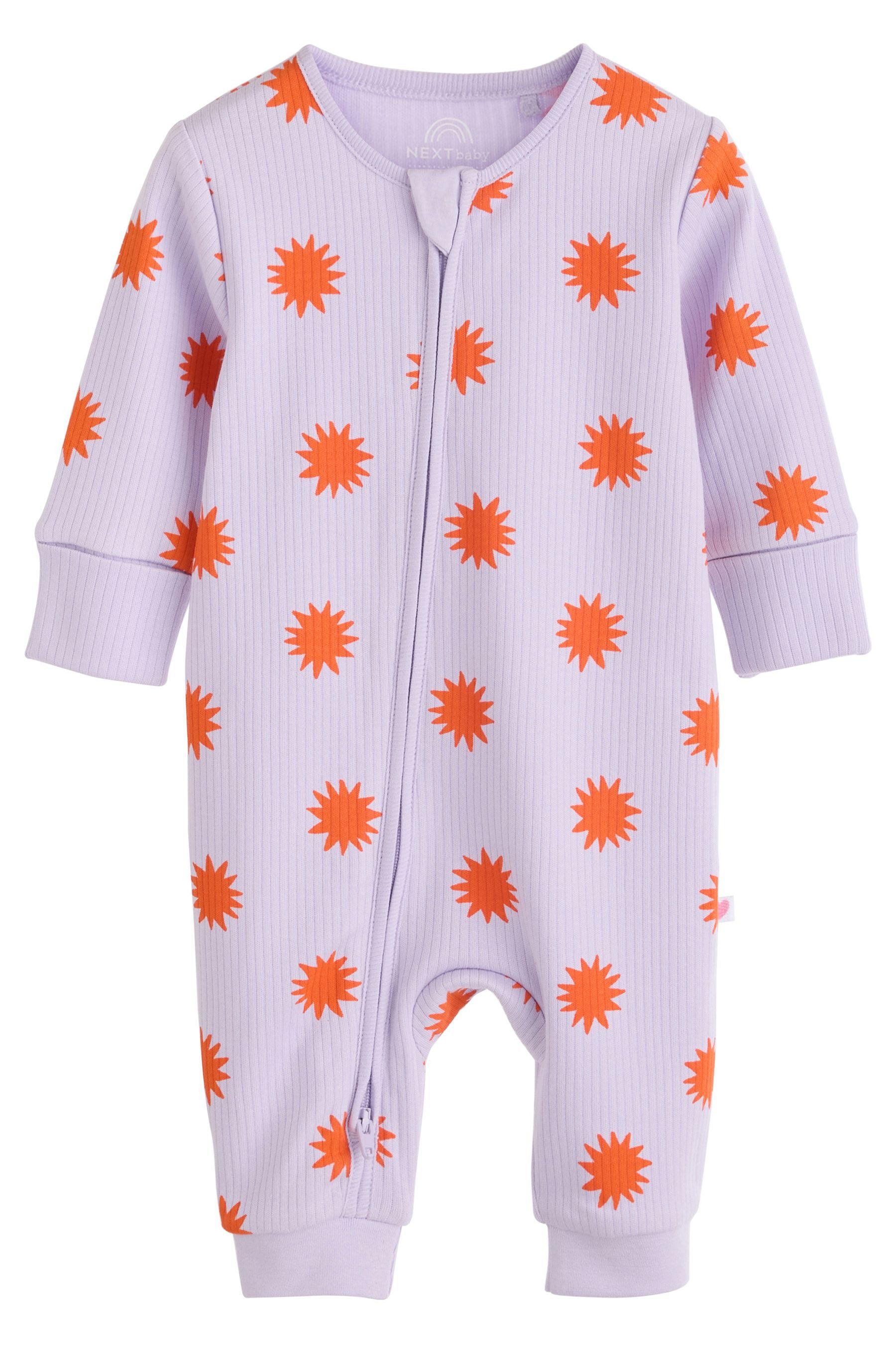 Next Schlafoverall Fußlose Baby-Schlafanzüge mit RV, 3er-Pack (3-tlg)