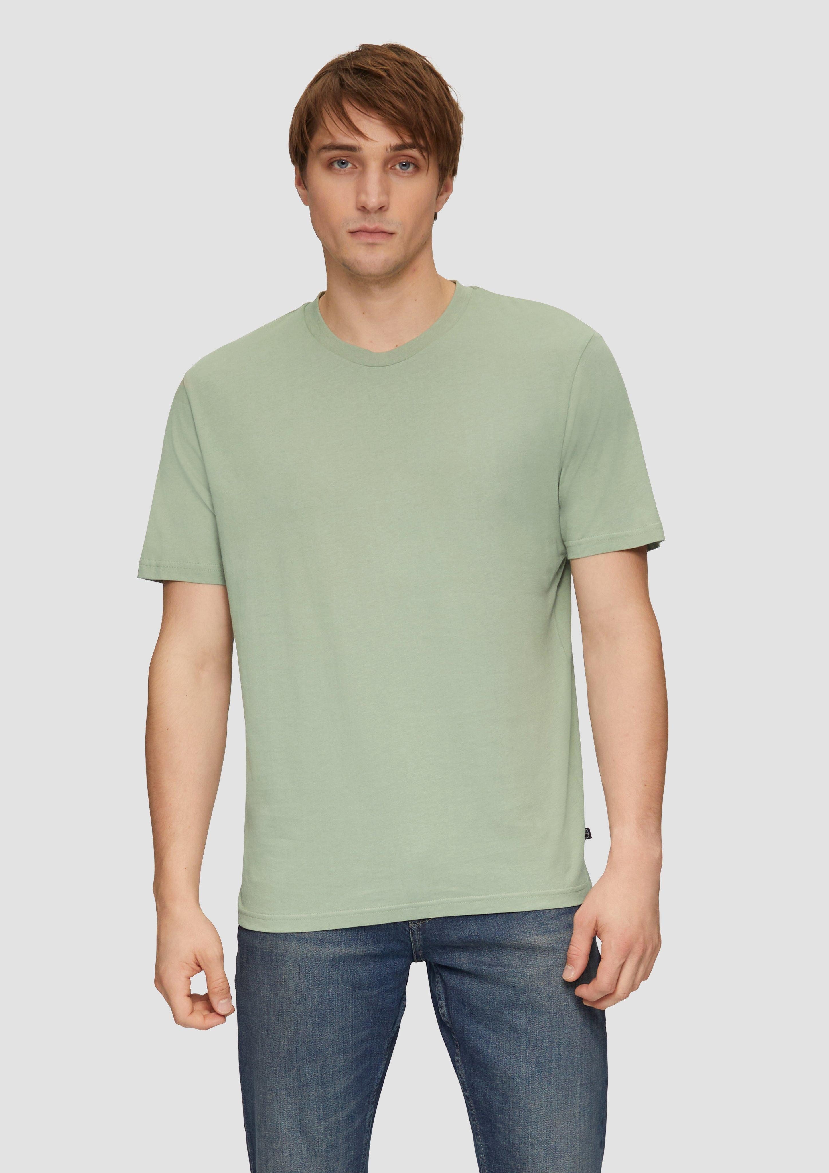 QS Kurzarmshirt T-Shirt mit Rundhalsausschnitt günstig online kaufen