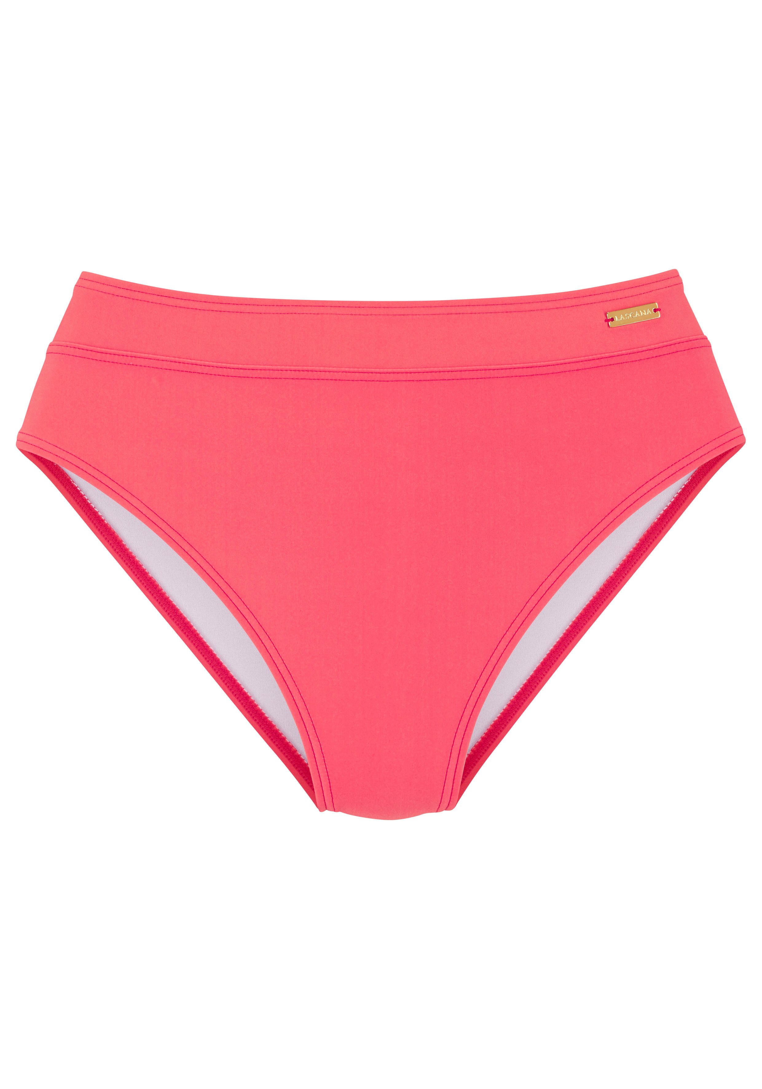 LASCANA Highwaist-Bikini-Hose Lolo mit angesetztem Bündchen günstig online kaufen