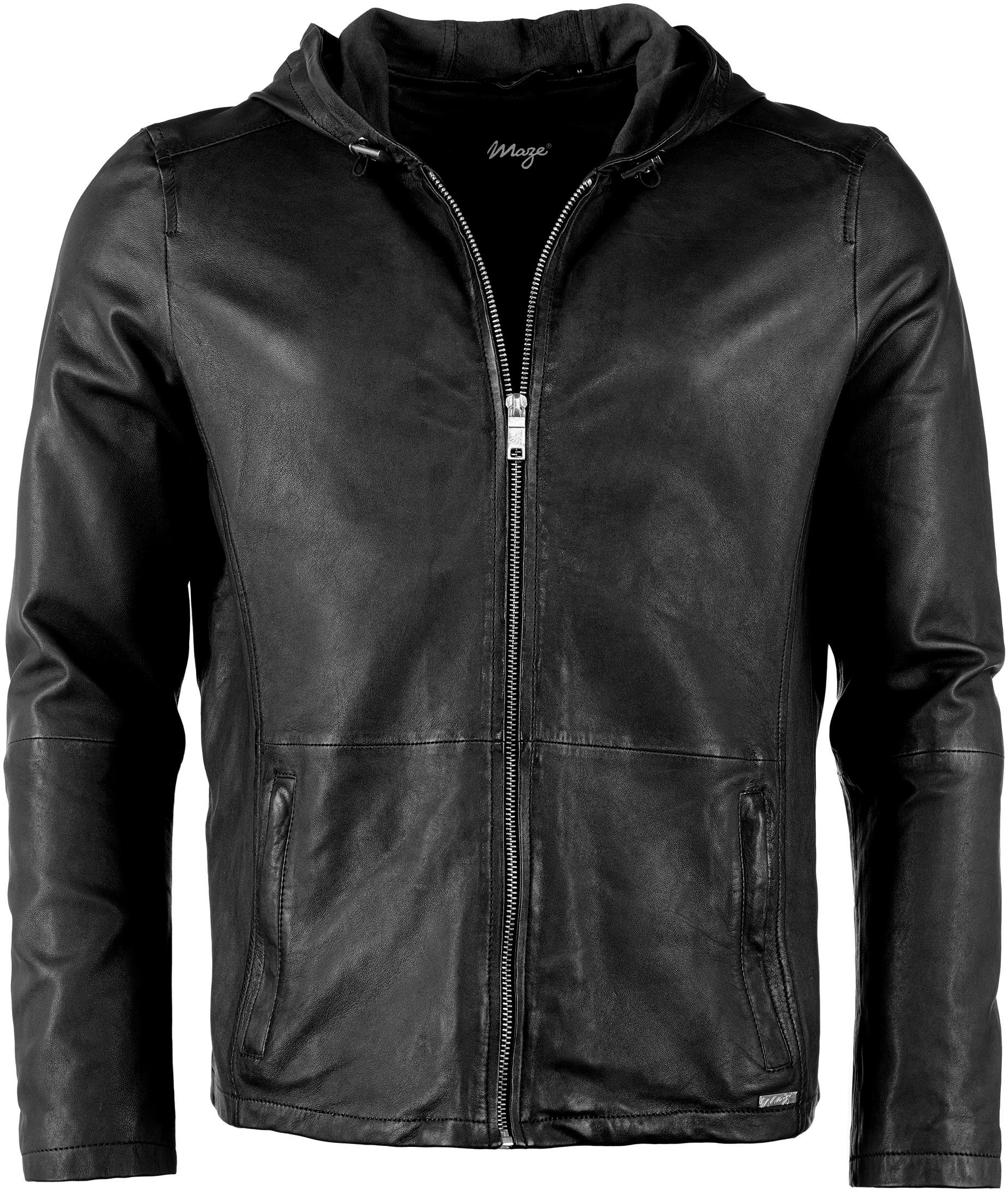 Maze schwarz Lederjacke