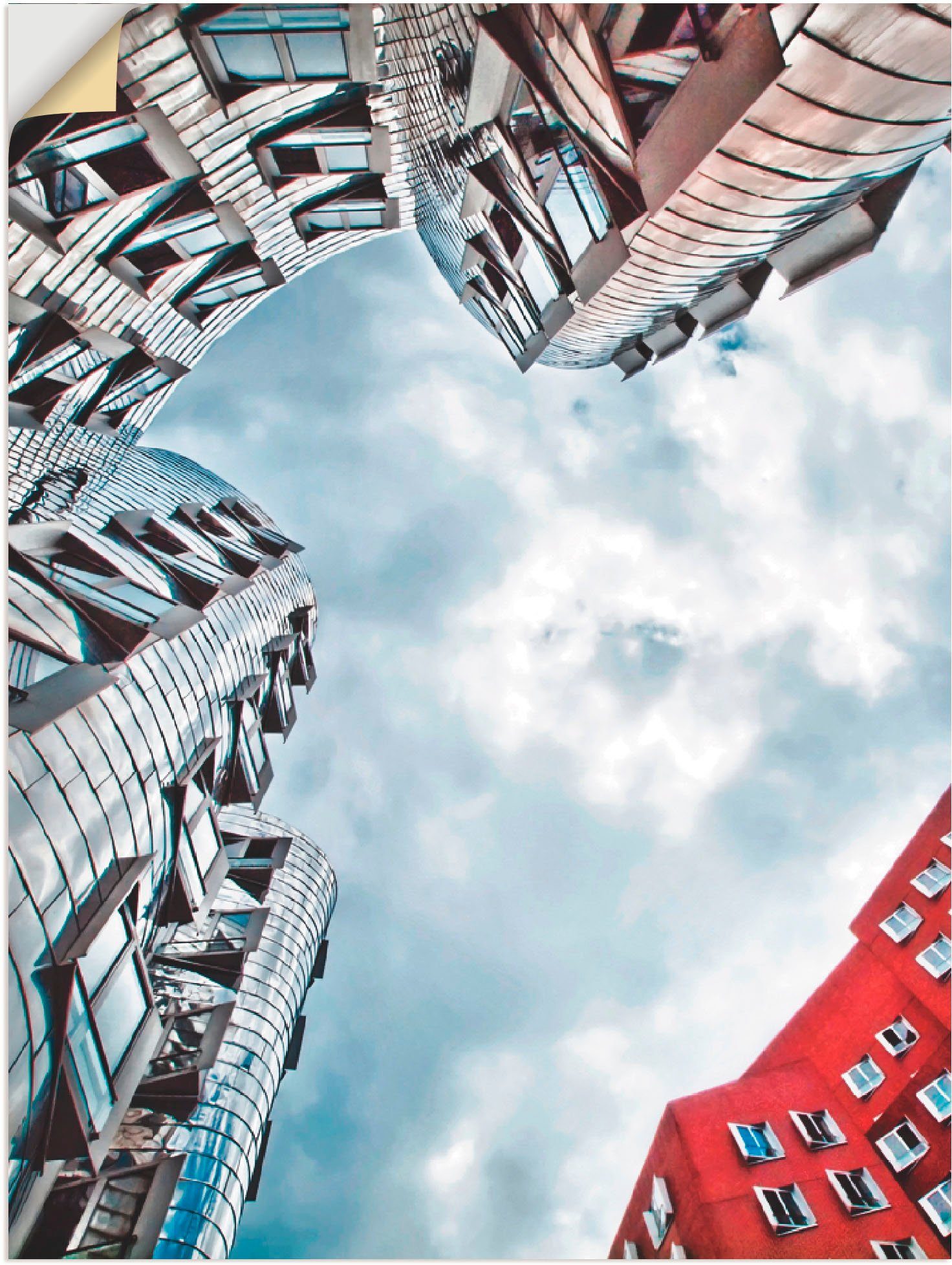 versch. Bauten St), als Wandbild Gebäude Düsseldorf NRW in Poster Wandaufkleber Leinwandbild, Gehry oder Artland Größen 11, (1