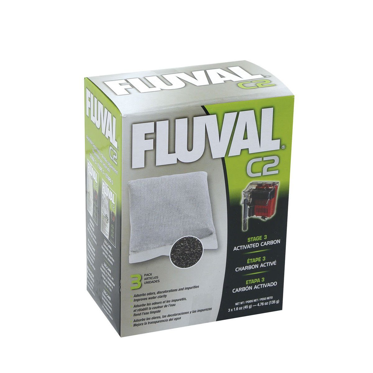 Aquariumfilter Kohlepatrone für C2-Filter 3 x 45 g