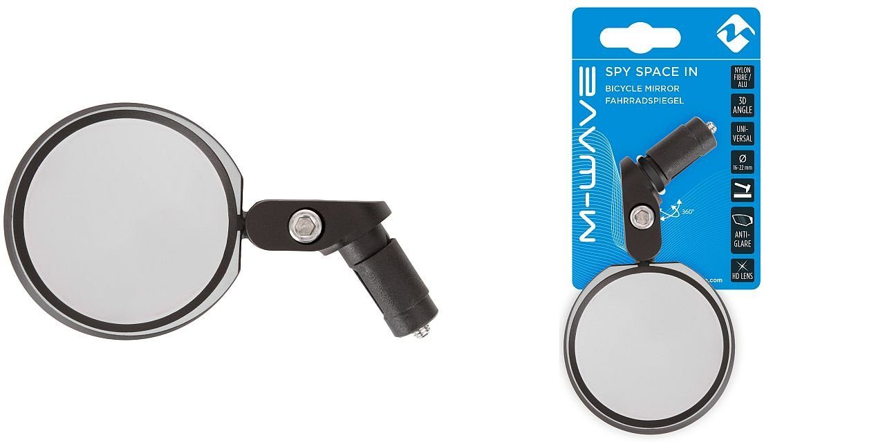 Fahrradspiegel Fahrradspiegel Spy Space verstellbar Innenklemmung schwarz