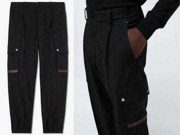 Berluti Loungehose BERLUTI Signature Wool Leather Cargo Trousers Pants Hose Crest Embroid