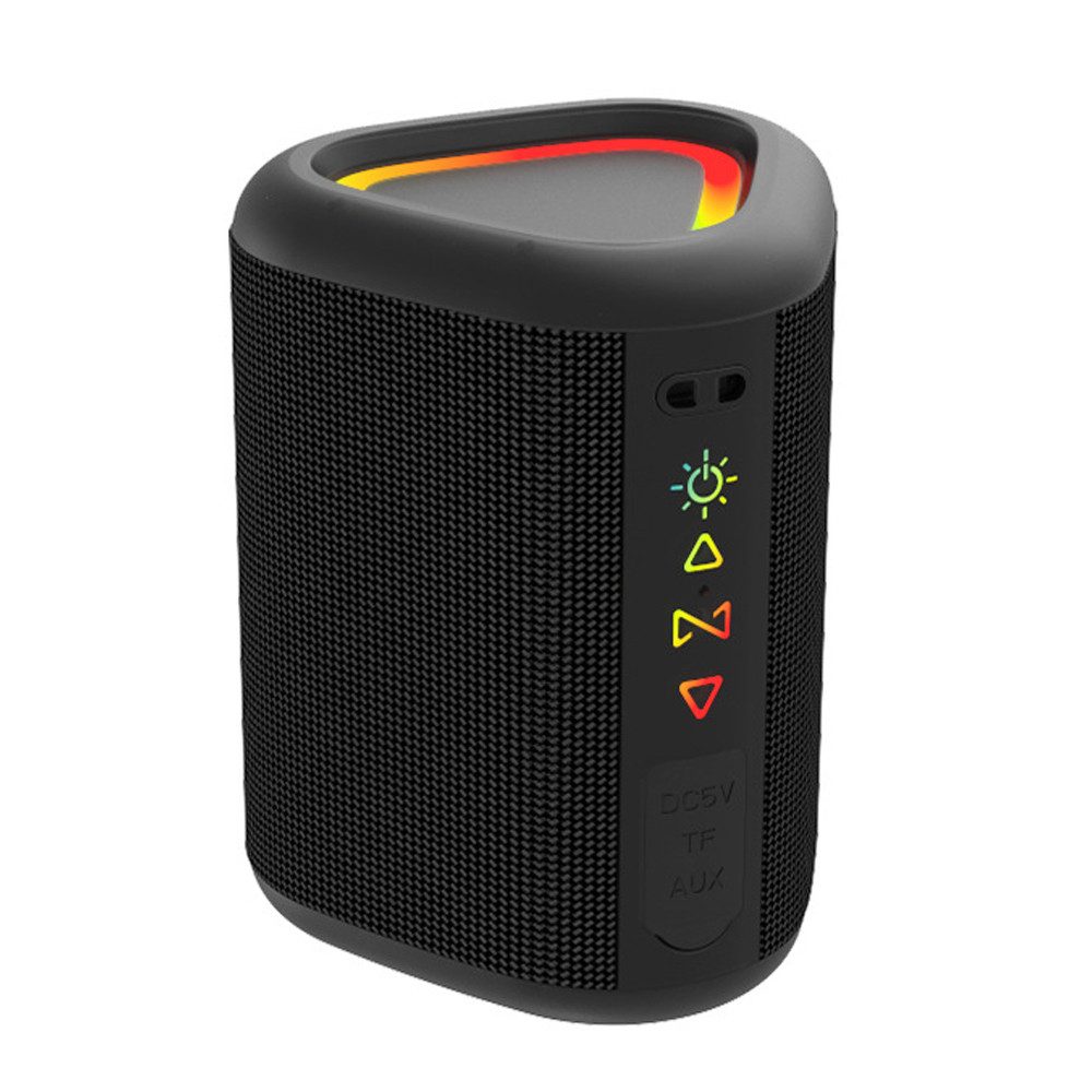 TUWENA Bluetooth Lautsprecher mit Licht, Tragbarer Musikbox, Bluetooth 5.3 Lautsprecher (IPX6 Wasserdicht, AUX- und TF-Karteneingang, TWS-Kopplung, RGB Licht)