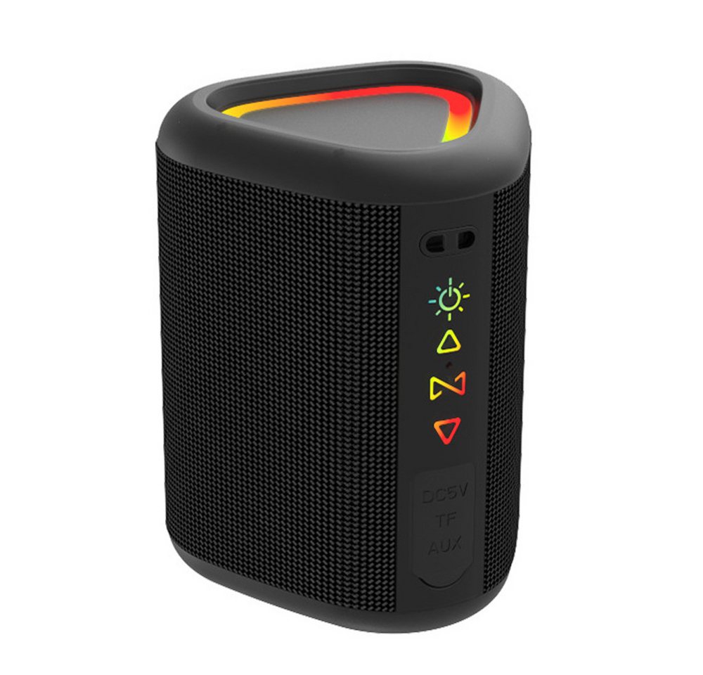TUWENA Bluetooth Lautsprecher mit Licht, Tragbarer Musikbox, Bluetooth 5.3 Lautsprecher (IPX6 Wasserdicht, AUX- und TF-Karteneingang, TWS-Kopplung, RGB Licht)