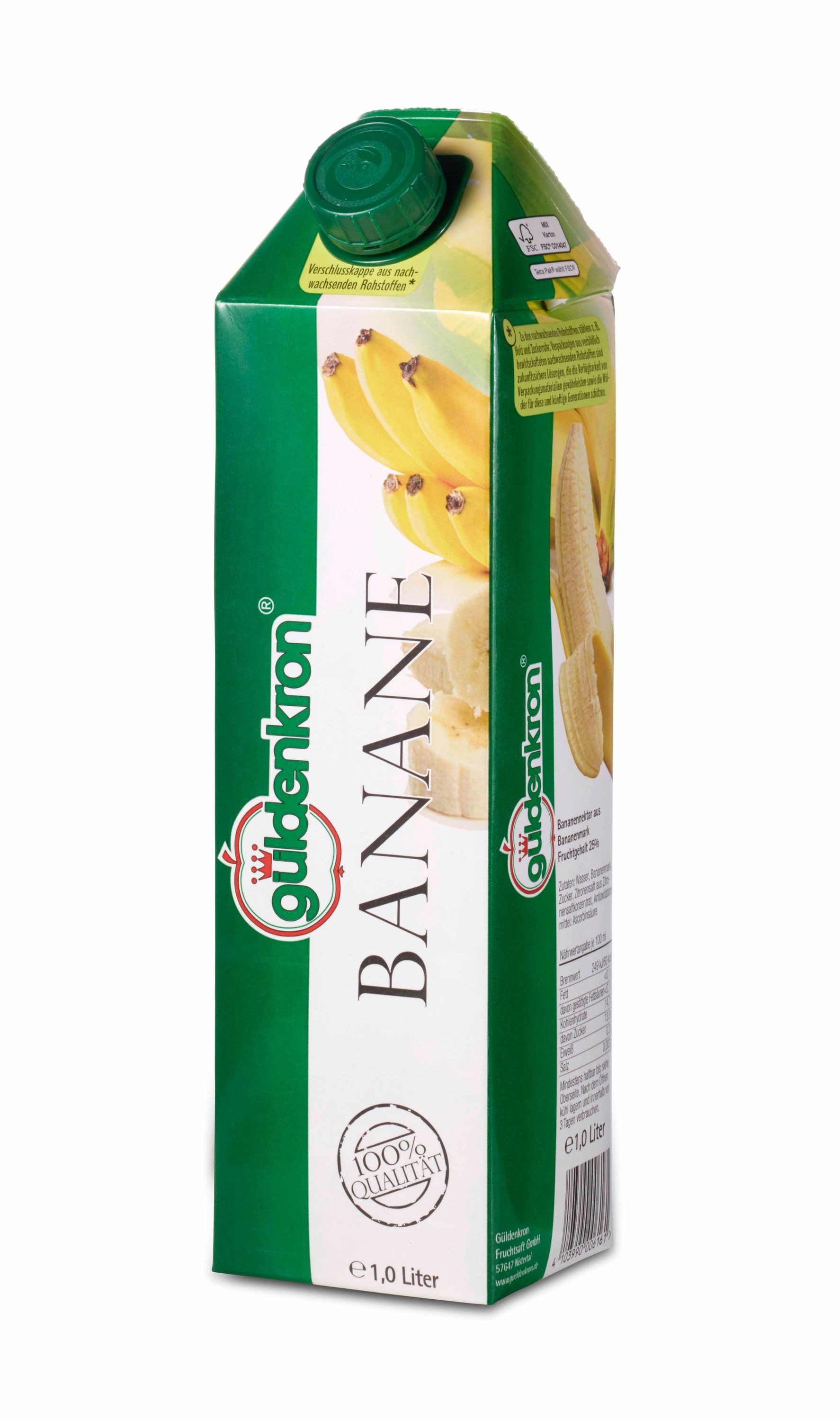 Güldenkron Saft, Güldenkron Bananen Nektar Getränk mit Schraubverschluss 1000ml