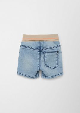 s.Oliver Shorts Jeans-Shorts mit Elastikbund Streifen-Detail