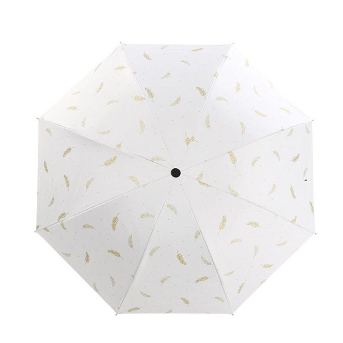 für Weiß Mini unterwegs YOOdy~ Taschenregenschirm Taschenschirme Regenschirm Sonnenschutz