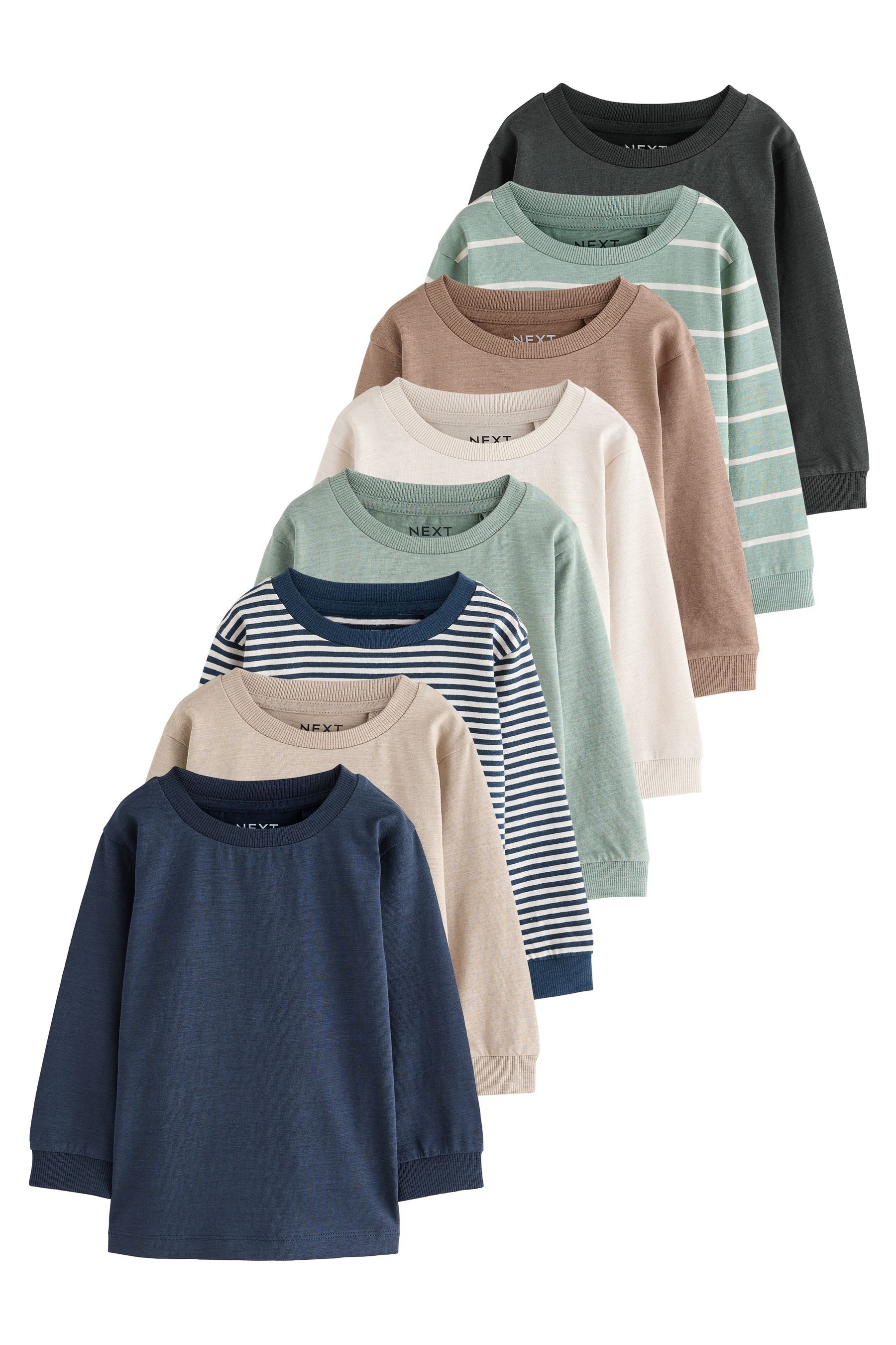 Next Langarmshirt 8er-Pack Langarmshirts (8-tlg) günstig online kaufen