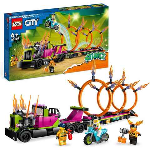 LEGO® Konstruktionsspielsteine Stunttruck mit Feuerreifen-Challenge (60357), LEGO® City Stuntz, (479 St)