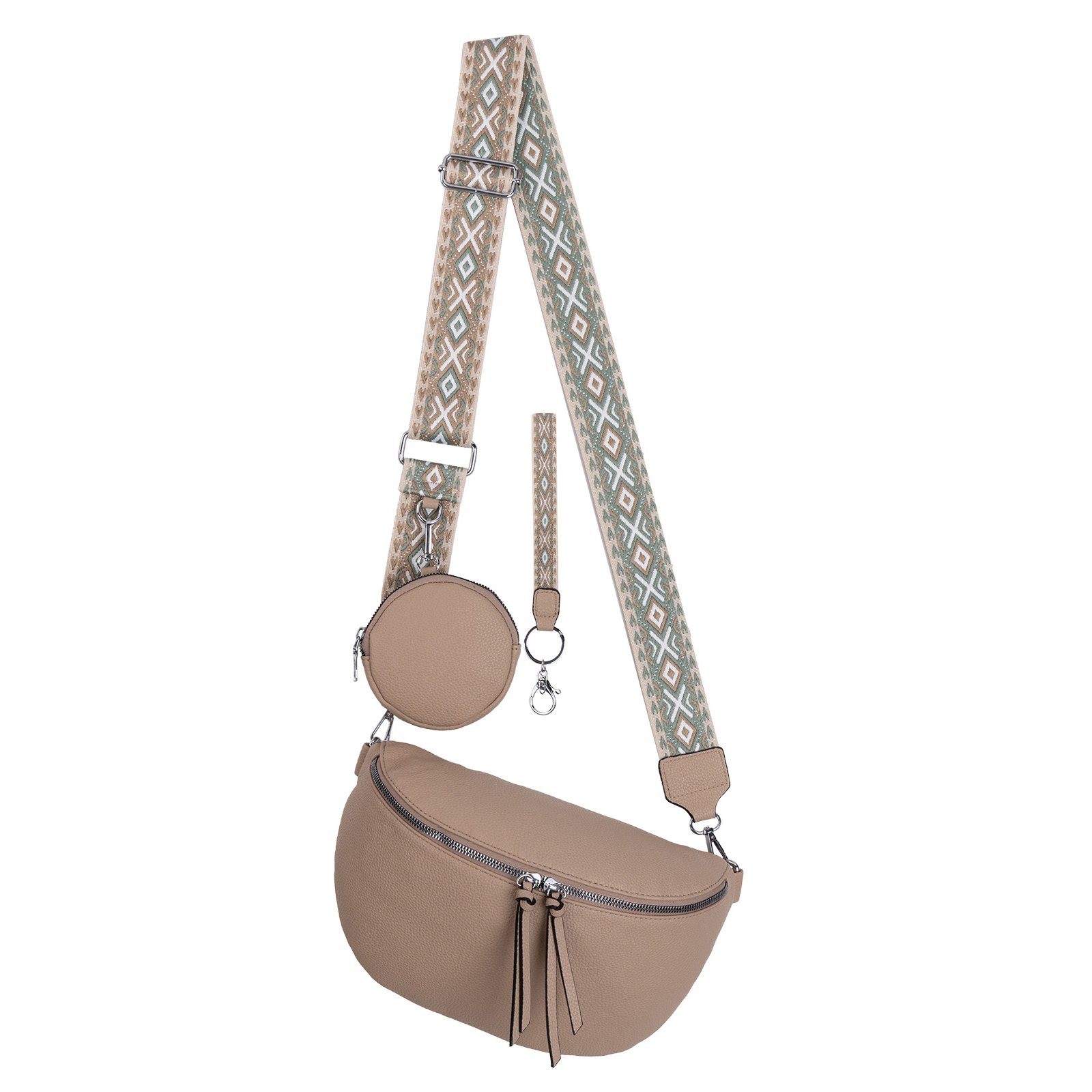 Gürteltasche Bauchtasche Umhängetasche Crossbody-Bag Kunstleder Italy-Design
