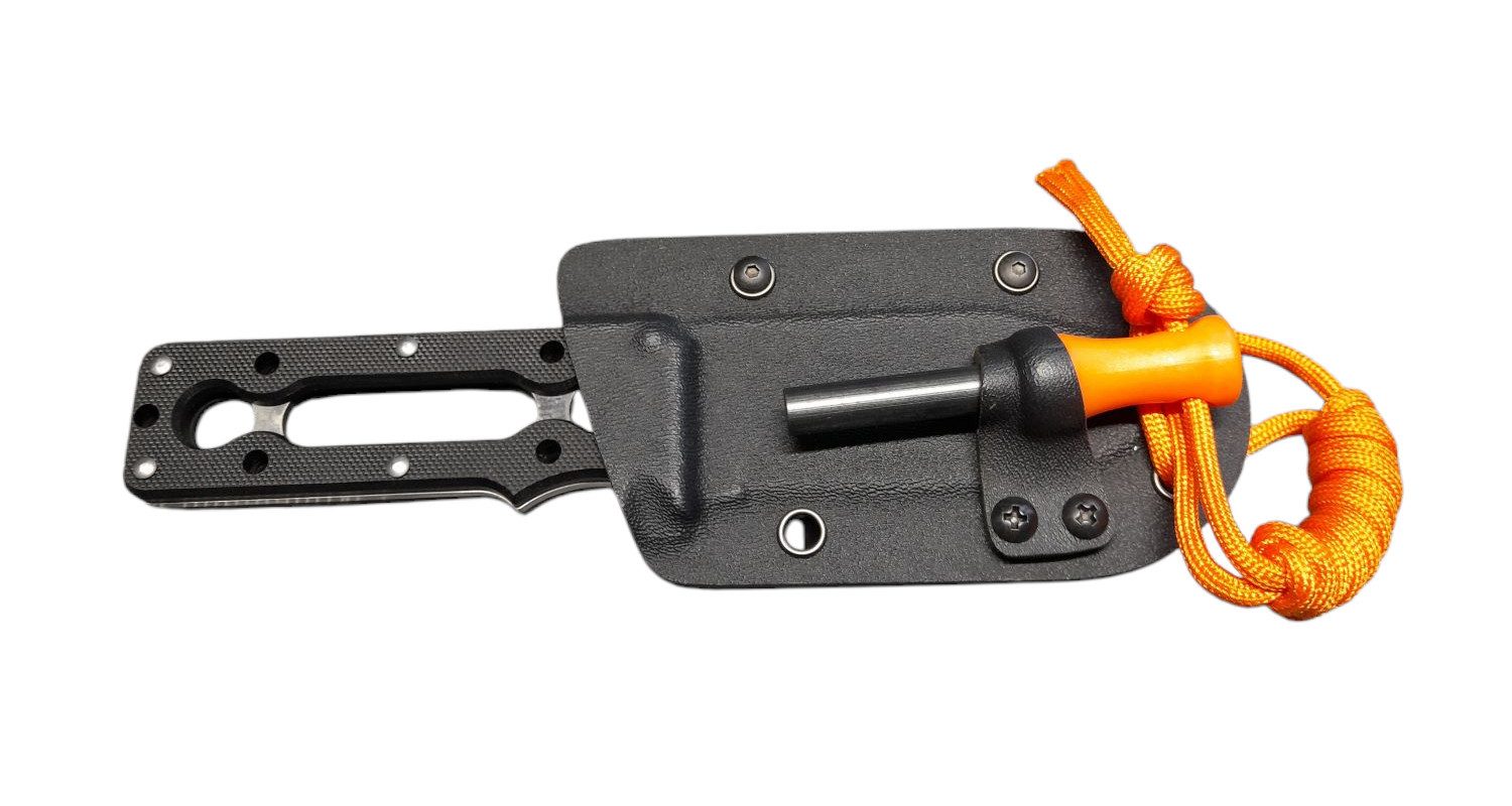 KH Security Universalmesser KH-Security feststehendes Messer "2 in 1" mit Feuerstarter, (1 St), Kydexscheide mit Feuerstarter inklusive